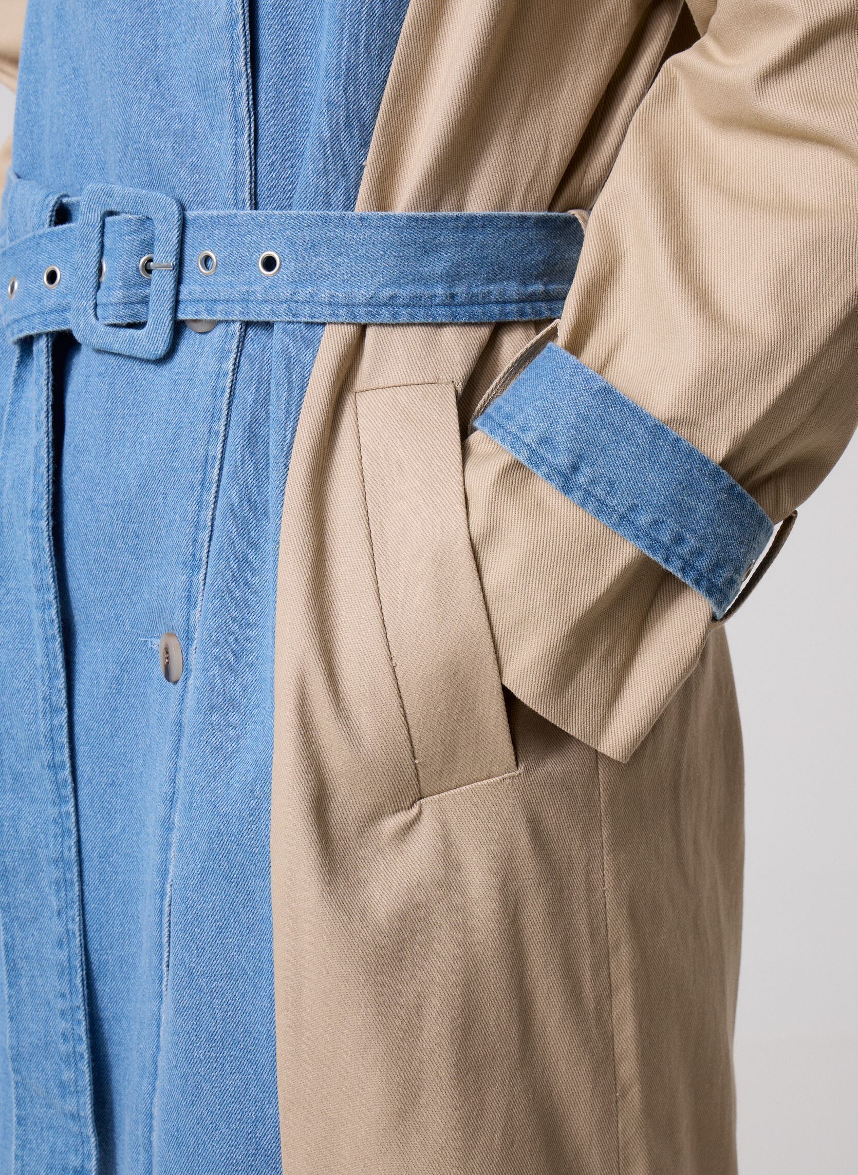 Trench-coats Vibera L/S Contrast Denim Trenchcoat femme bleu Vila Trench-coats Vibera L/S Contrast Denim Trenchcoat femme bleu Medium Blue Denim