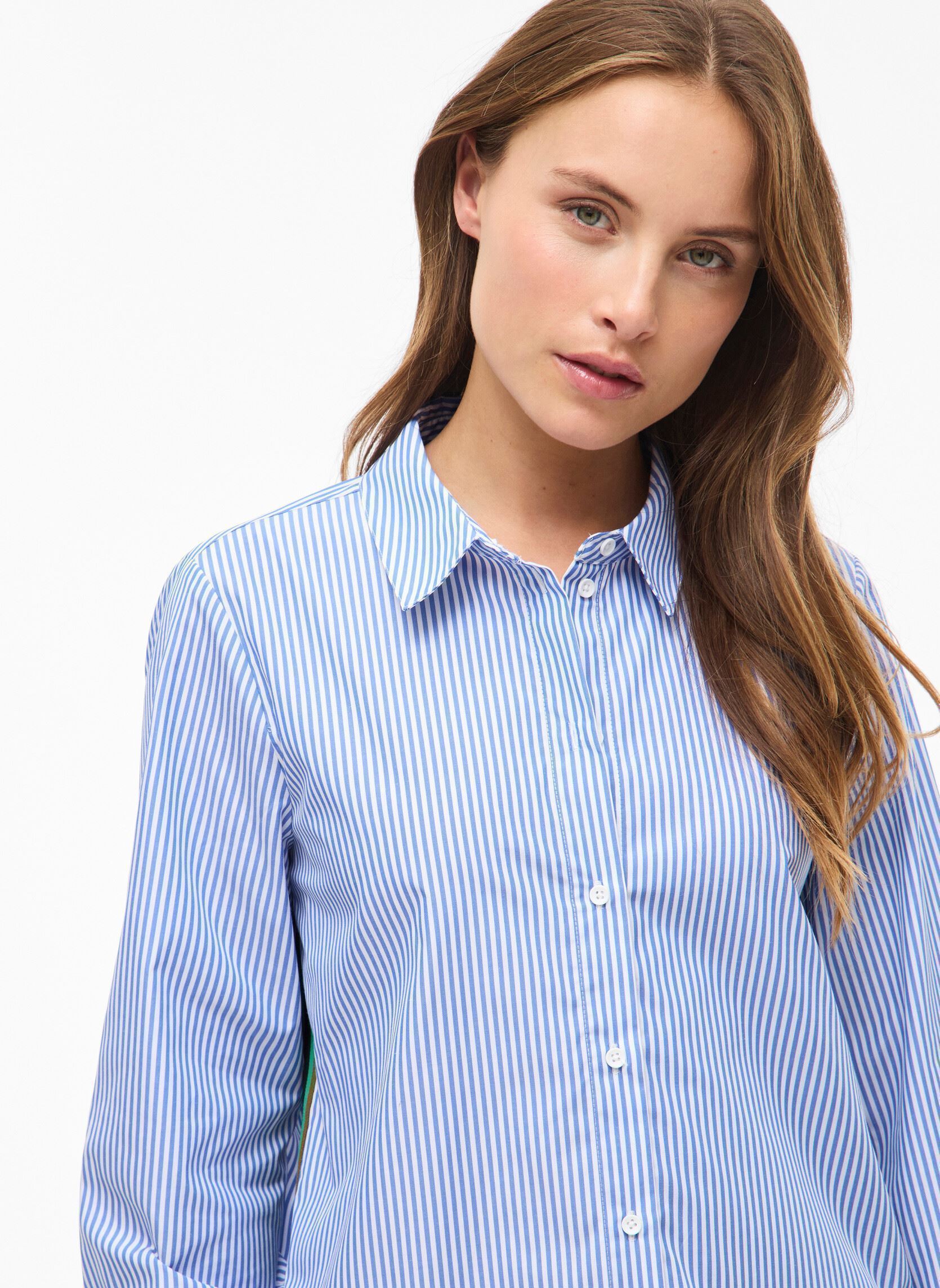 Lange mouw overhemden Vidoja Ls Striped Tape Shirt dames blauw Vila Lange mouw overhemden Vidoja Ls Striped Tape Shirt dames blauw NAVY BLAZER
