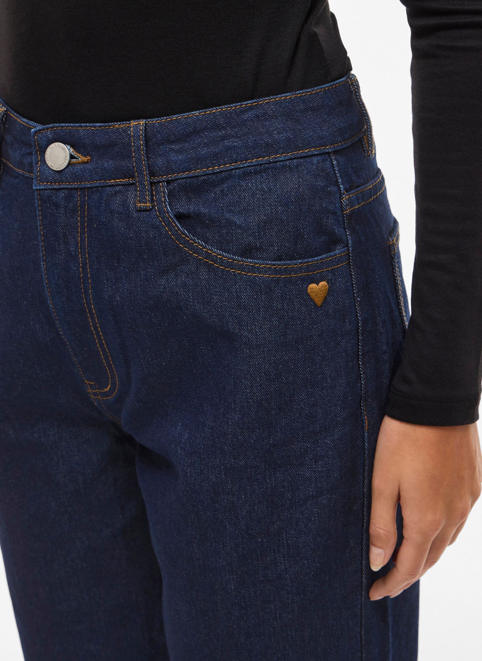 Straight Fit Jeans Vikelly Hw Emb Dbd Jeans damen blau Vila Straight Fit Jeans Vikelly Hw Emb Dbd Jeans damen blau DARK BLUE DENIM