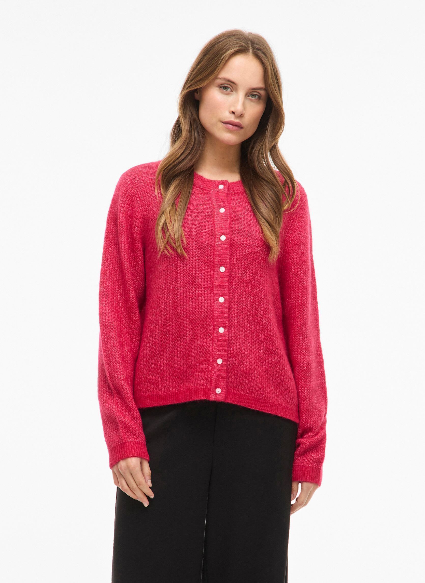 Vesten Vilory O-Neck L/S Knit Cardigan-Noos dames roze Vila Vesten Vilory O-Neck L/S Knit Cardigan-Noos dames roze Jazzy