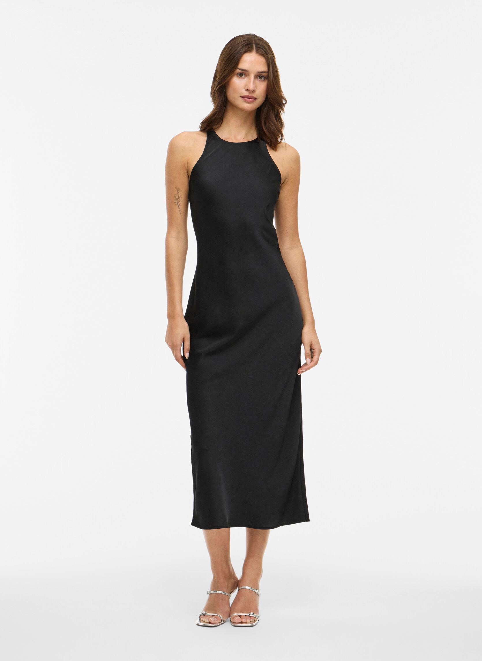 Lange Kleider Viravenna S/L Ankle Dress - Noos/Dc damen schwarz Vila Lange Kleider Viravenna S/L Ankle Dress - Noos/Dc damen schwarz BLACK