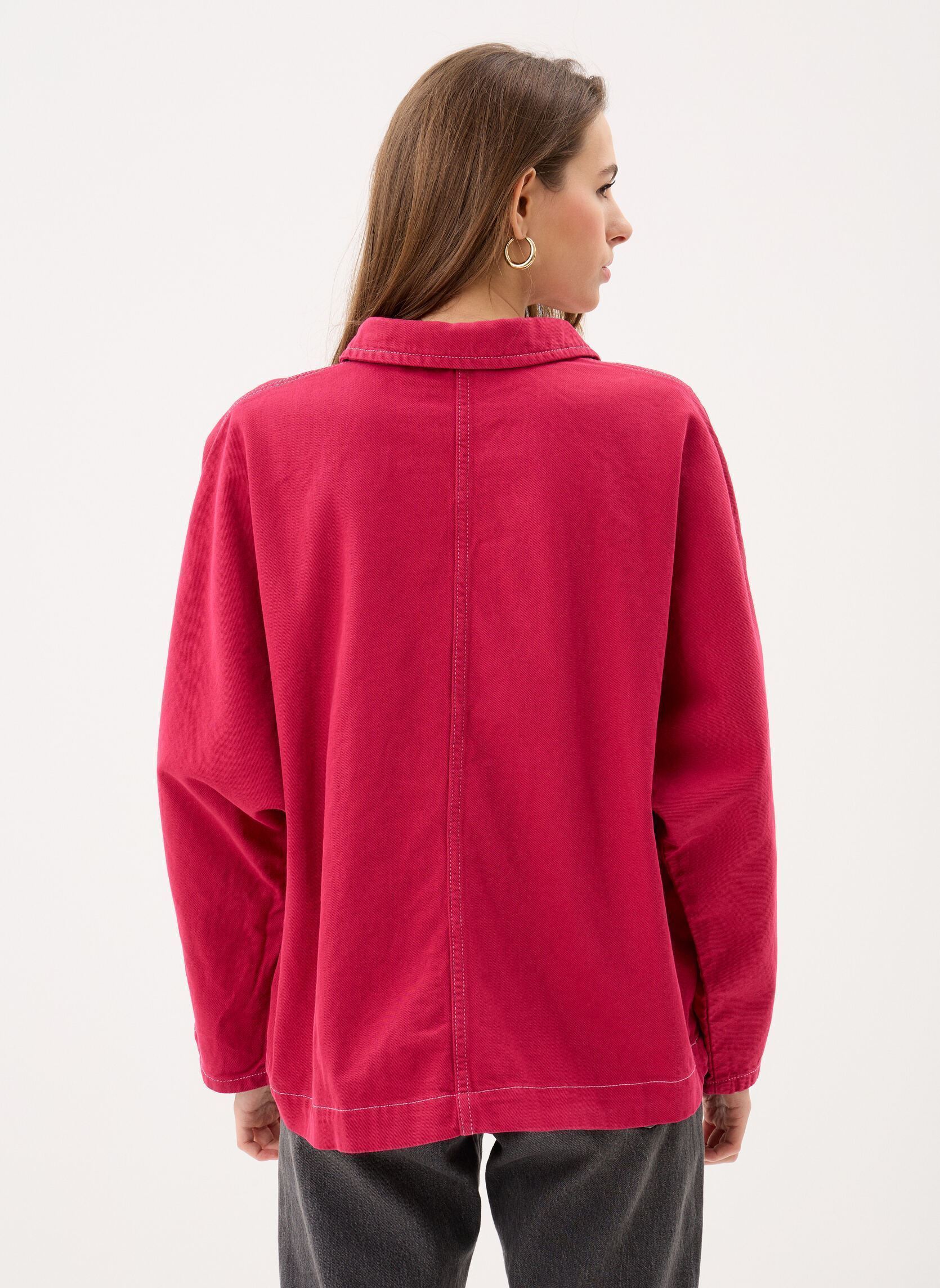 Langarm-Hemden Vicreek L/S Oversize Denim Shirt damen rosa Vila Langarm-Hemden Vicreek L/S Oversize Denim Shirt damen rosa anemone