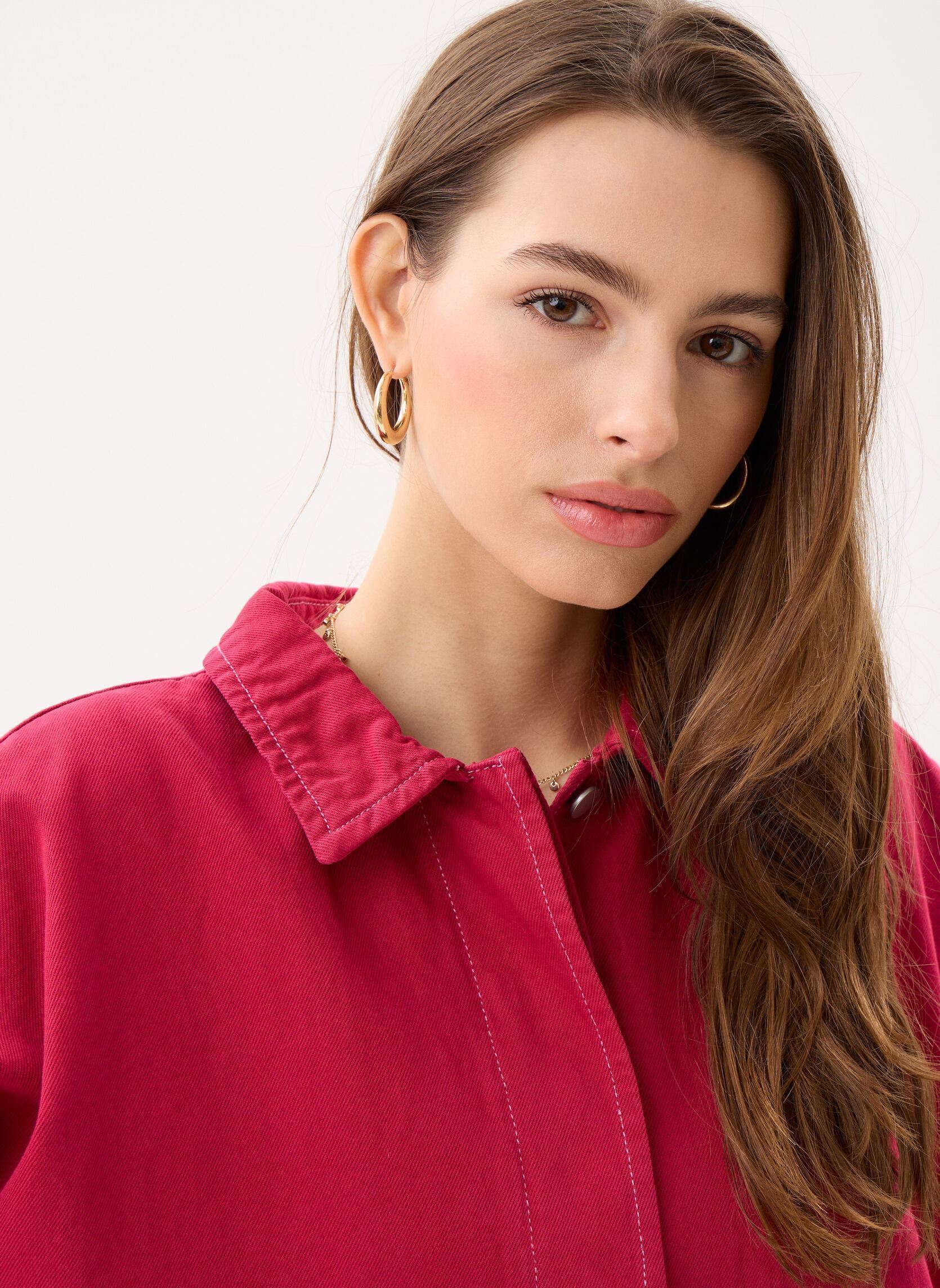 Langarm-Hemden Vicreek L/S Oversize Denim Shirt damen rosa Vila Langarm-Hemden Vicreek L/S Oversize Denim Shirt damen rosa anemone
