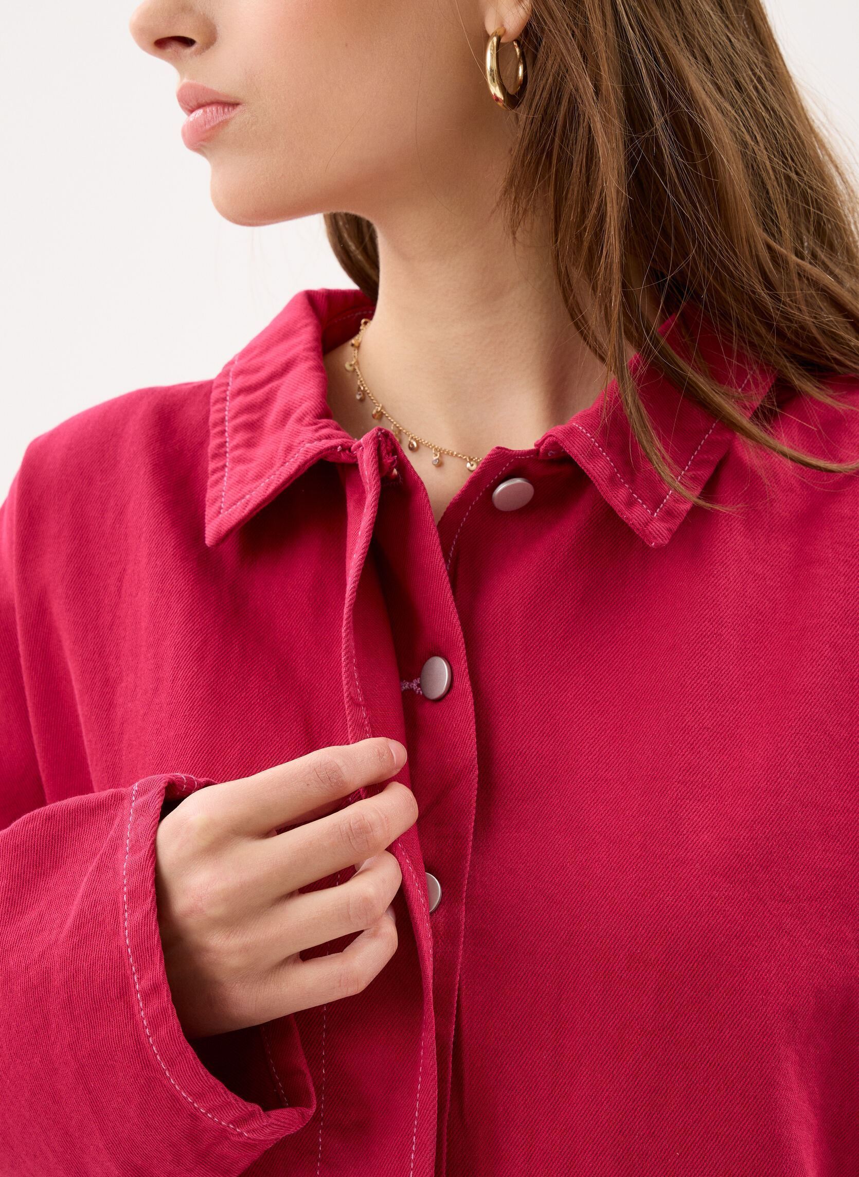 Langarm-Hemden Vicreek L/S Oversize Denim Shirt damen rosa Vila Langarm-Hemden Vicreek L/S Oversize Denim Shirt damen rosa anemone