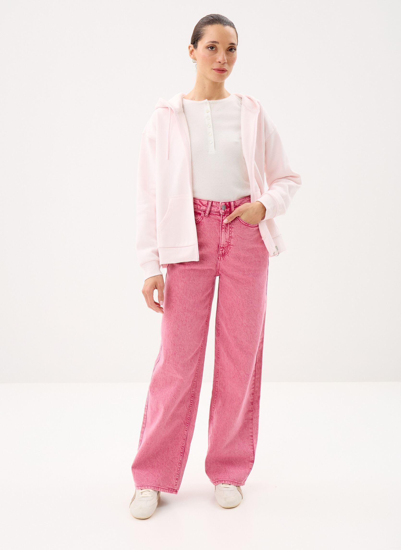 Wijde jeans / Flared Jeans Vifreya Hw Wide Color Wash Jeans Jaf dames roze Vila Wijde jeans / Flared Jeans Vifreya Hw Wide Color Wash Jeans Jaf dames roze JAZZY