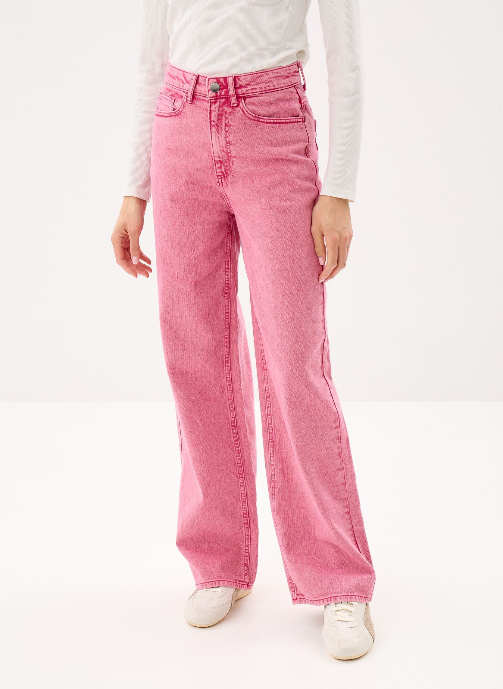 Wijde jeans / Flared Jeans Vifreya Hw Wide Color Wash Jeans Jaf dames roze Vila Wijde jeans / Flared Jeans Vifreya Hw Wide Color Wash Jeans Jaf dames roze JAZZY