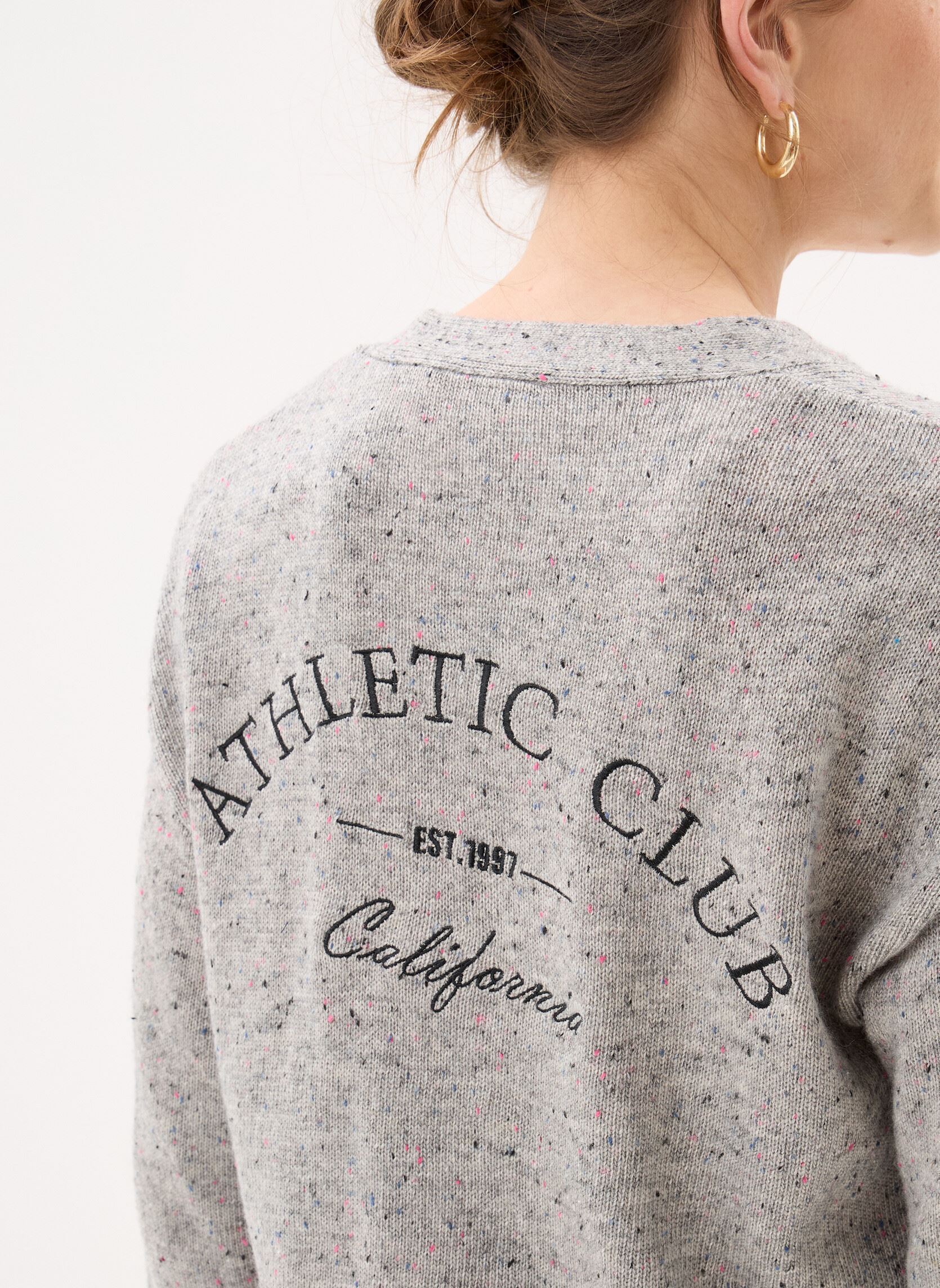 Vesten Vimusva V-Neck L/S Emb Knt Cardigan dames grijs Vila Vesten Vimusva V-Neck L/S Emb Knt Cardigan dames grijs LIGHT GREY MELANGE