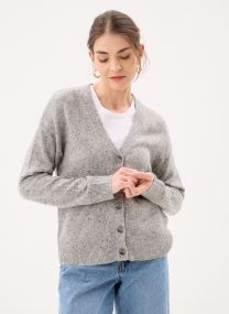 Vesten Vimusva V-Neck L/S Emb Knt Cardigan dames grijs Vila Vesten Vimusva V-Neck L/S Emb Knt Cardigan dames grijs LIGHT GREY MELANGE