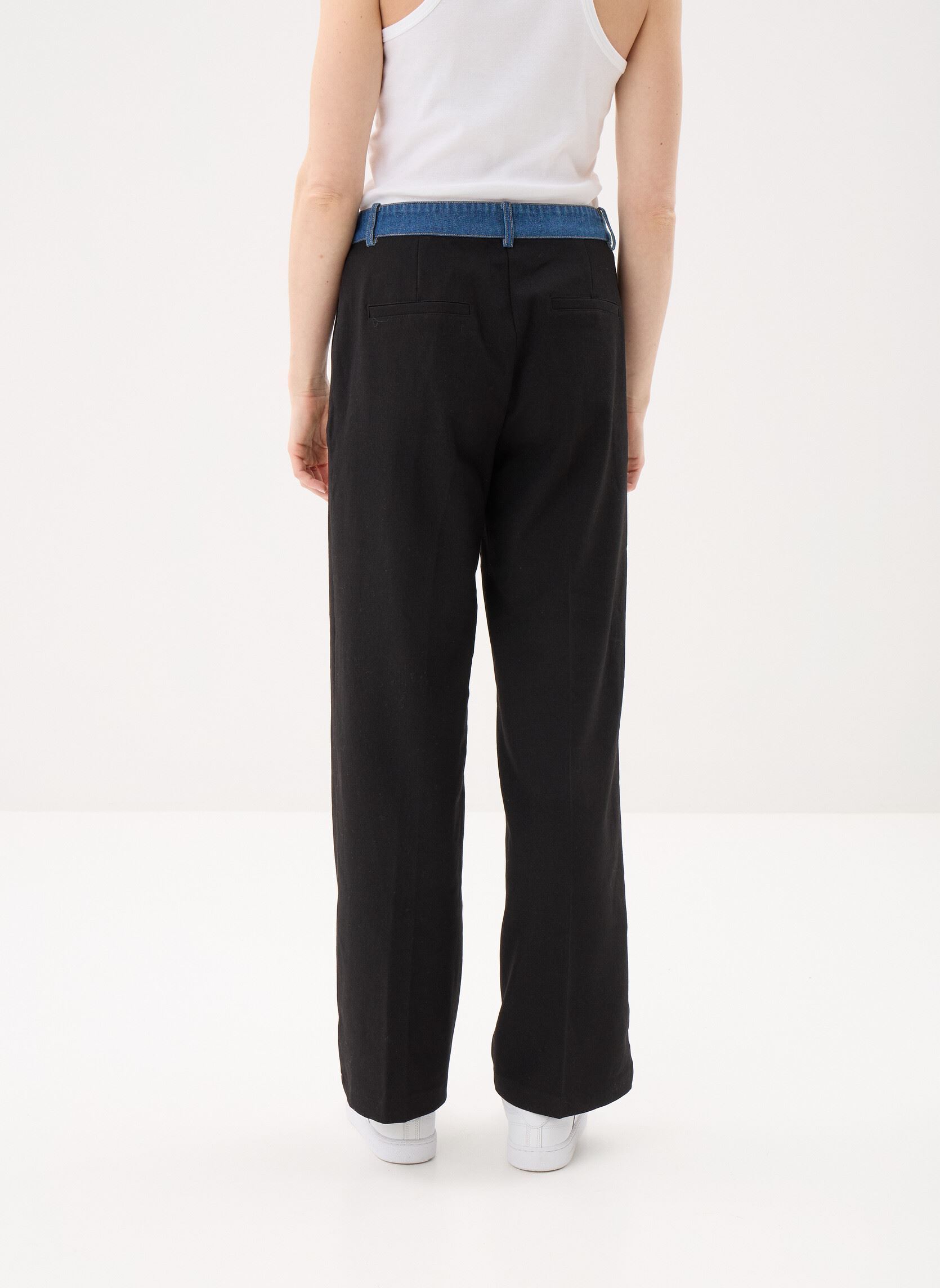 Wijde broeken Virosalita Rw Wide Detail Pants/Rf dames zwart Vila Wijde broeken Virosalita Rw Wide Detail Pants/Rf dames zwart BLACK BEAUTY