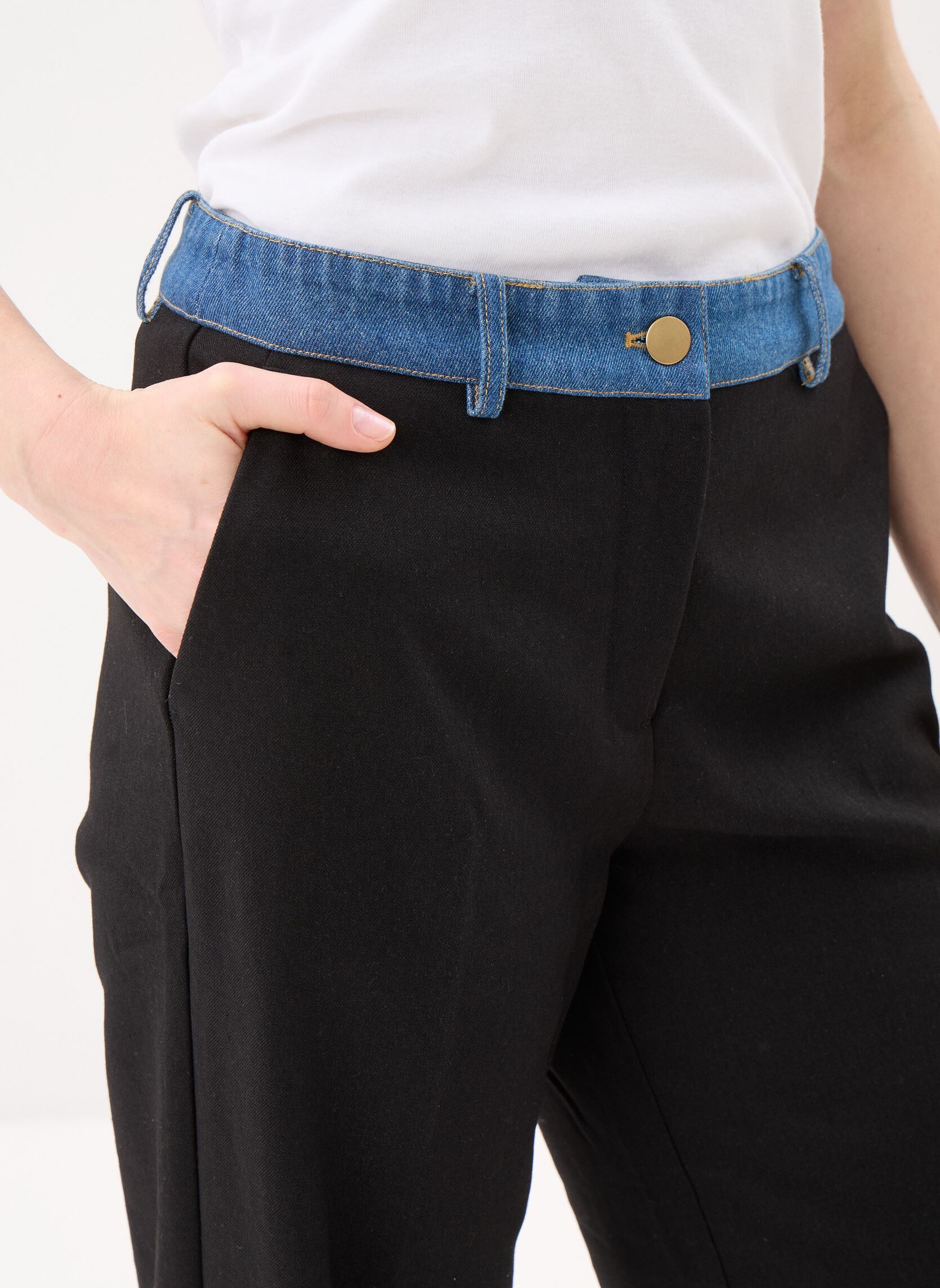 Wijde broeken Virosalita Rw Wide Detail Pants/Rf dames zwart Vila Wijde broeken Virosalita Rw Wide Detail Pants/Rf dames zwart BLACK BEAUTY
