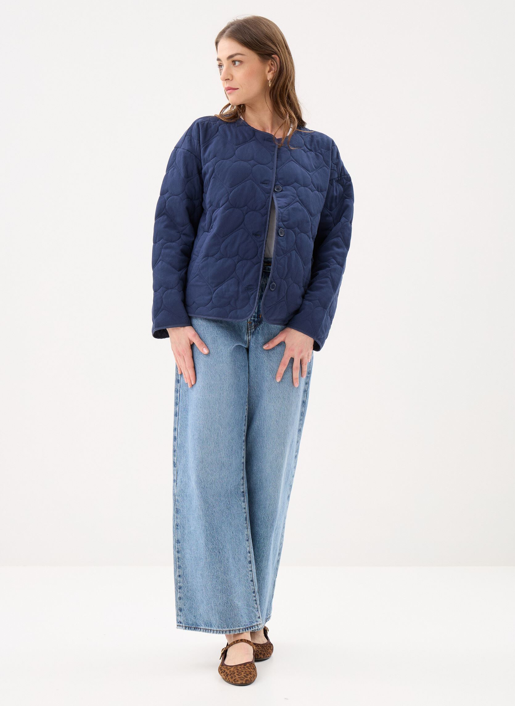 Bomberjacks Vivalentina L/S Heart Jacket dames blauw Vila Bomberjacks Vivalentina L/S Heart Jacket dames blauw Navy Blazer