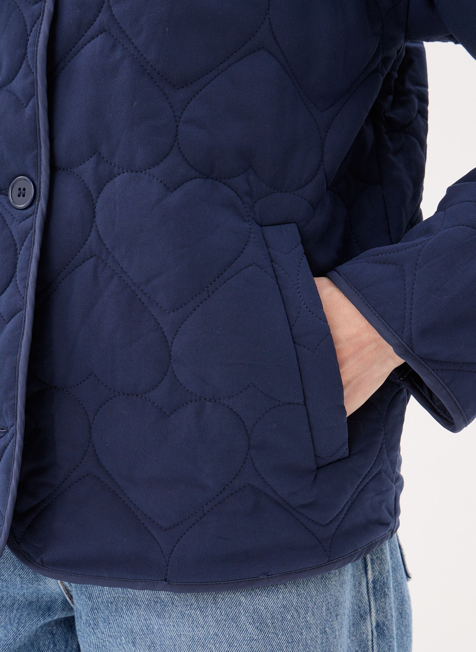 Bomberjacks Vivalentina L/S Heart Jacket dames blauw Vila Bomberjacks Vivalentina L/S Heart Jacket dames blauw Navy Blazer