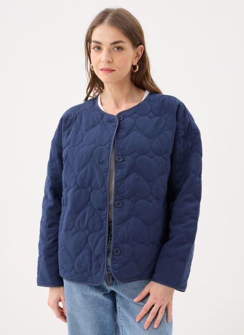 Vila Blousons Vivalentina L/S Heart Jacket femme bleu