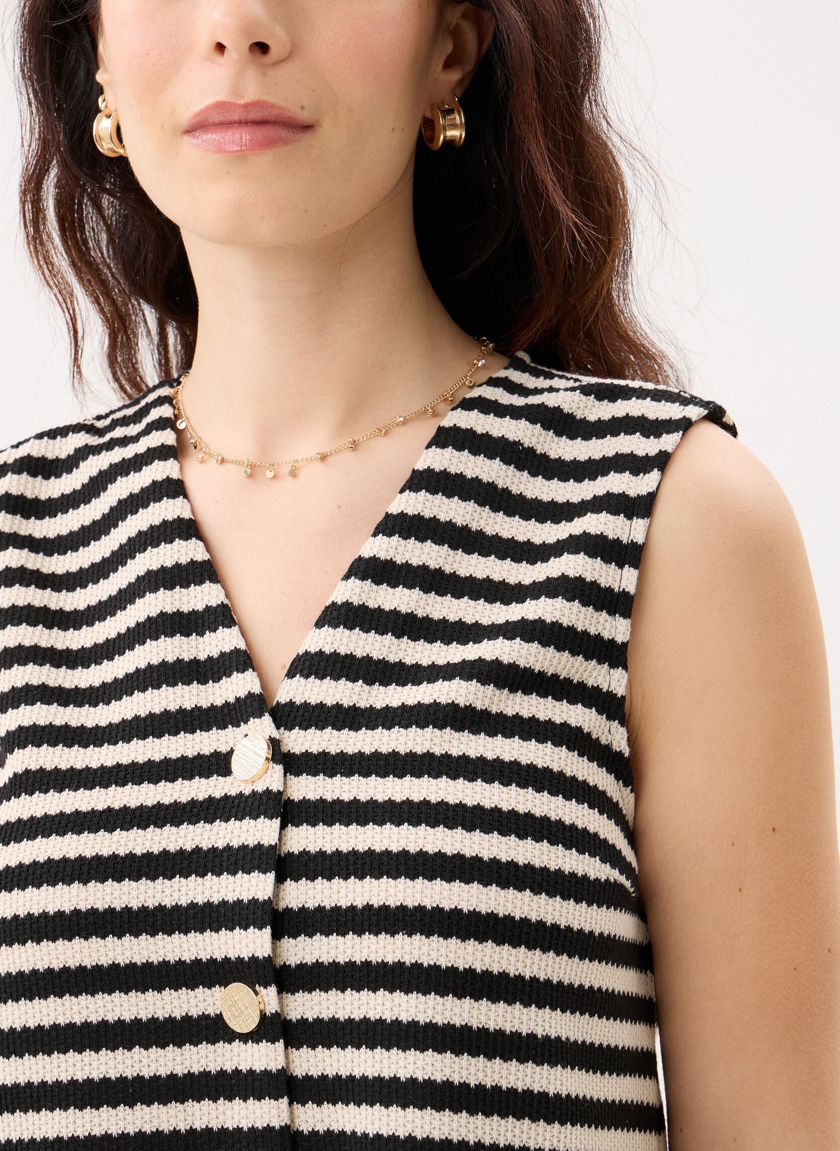 Strickjacken und Westen Vihimlas O-Neck S/L Striped Vest damen beige Vila Strickjacken und Westen Vihimlas O-Neck S/L Striped Vest damen beige BIRCH