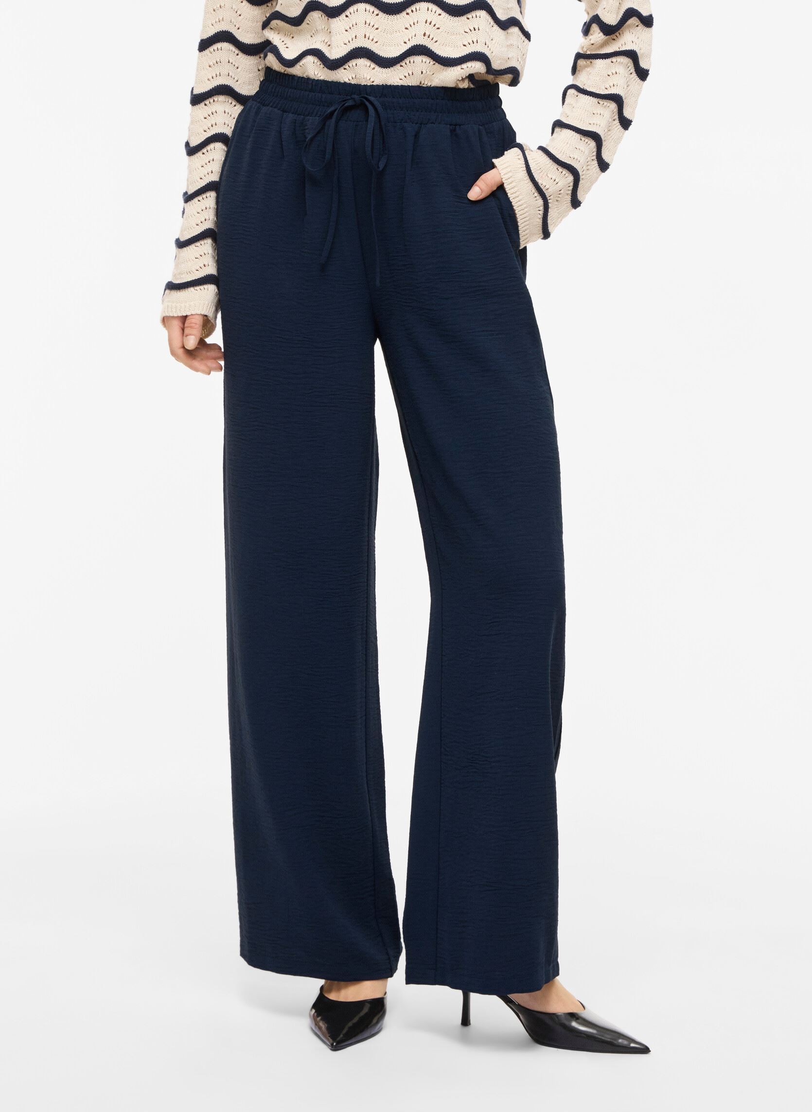 Wijde broeken Vijosa Hw Wide Pants - Noos dames blauw Vila Wijde broeken Vijosa Hw Wide Pants - Noos dames blauw NAVY BLAZER