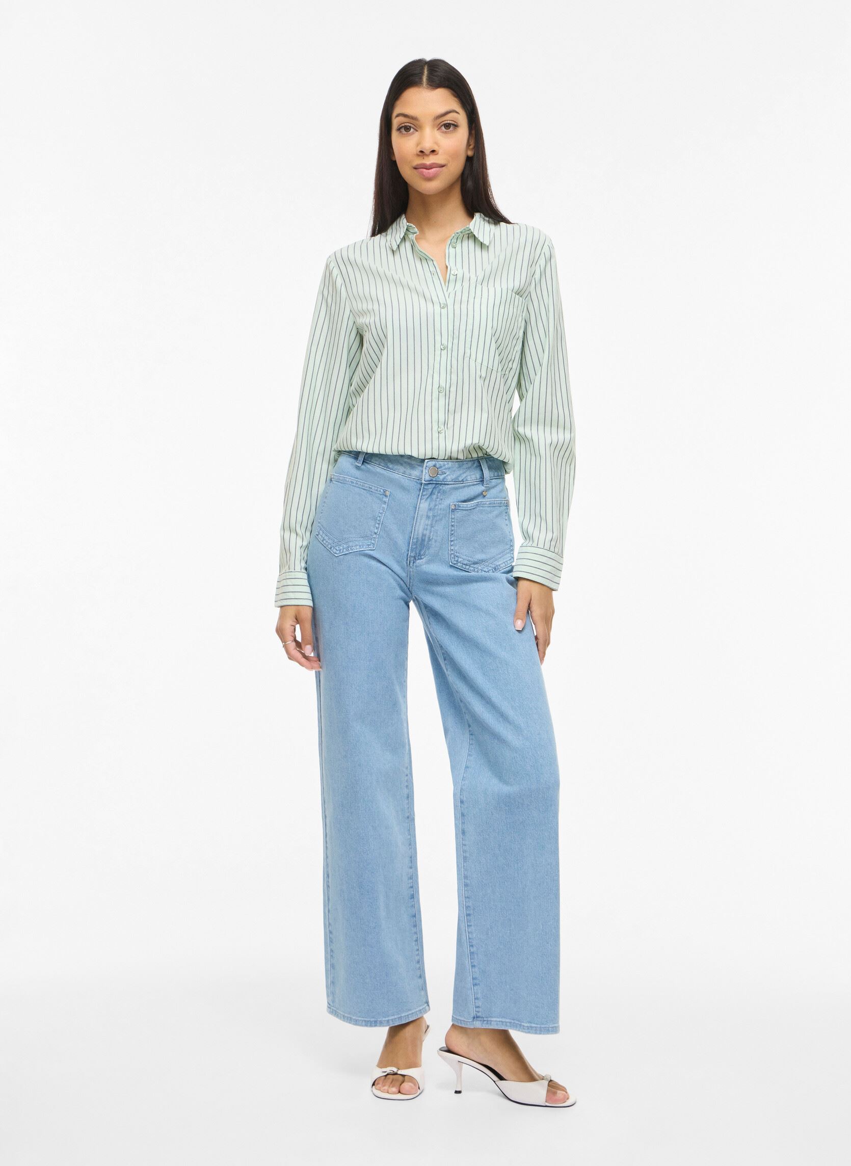 Weite Jeans Vilorie Rio Rw Wide Pocket Trim Lbd Jean damen blau Vila Weite Jeans Vilorie Rio Rw Wide Pocket Trim Lbd Jean damen blau Light Blue Denim