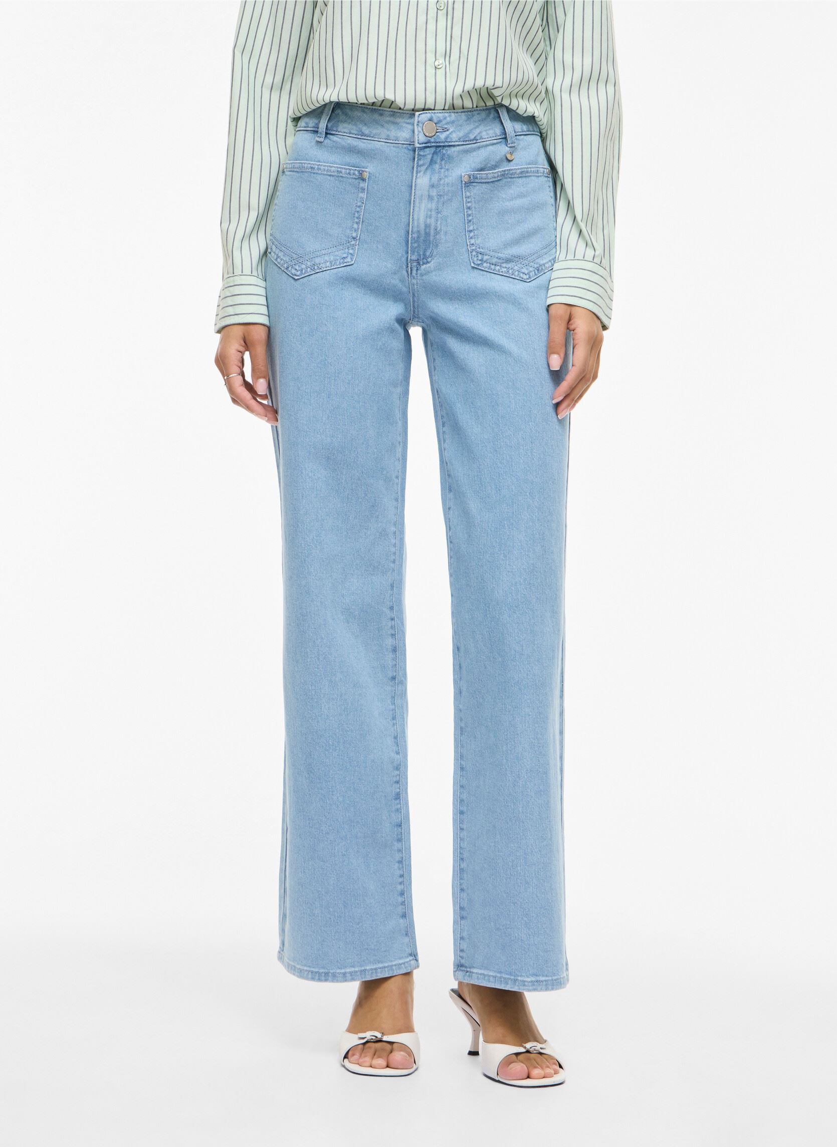 Weite Jeans Vilorie Rio Rw Wide Pocket Trim Lbd Jean damen blau Vila Weite Jeans Vilorie Rio Rw Wide Pocket Trim Lbd Jean damen blau Light Blue Denim