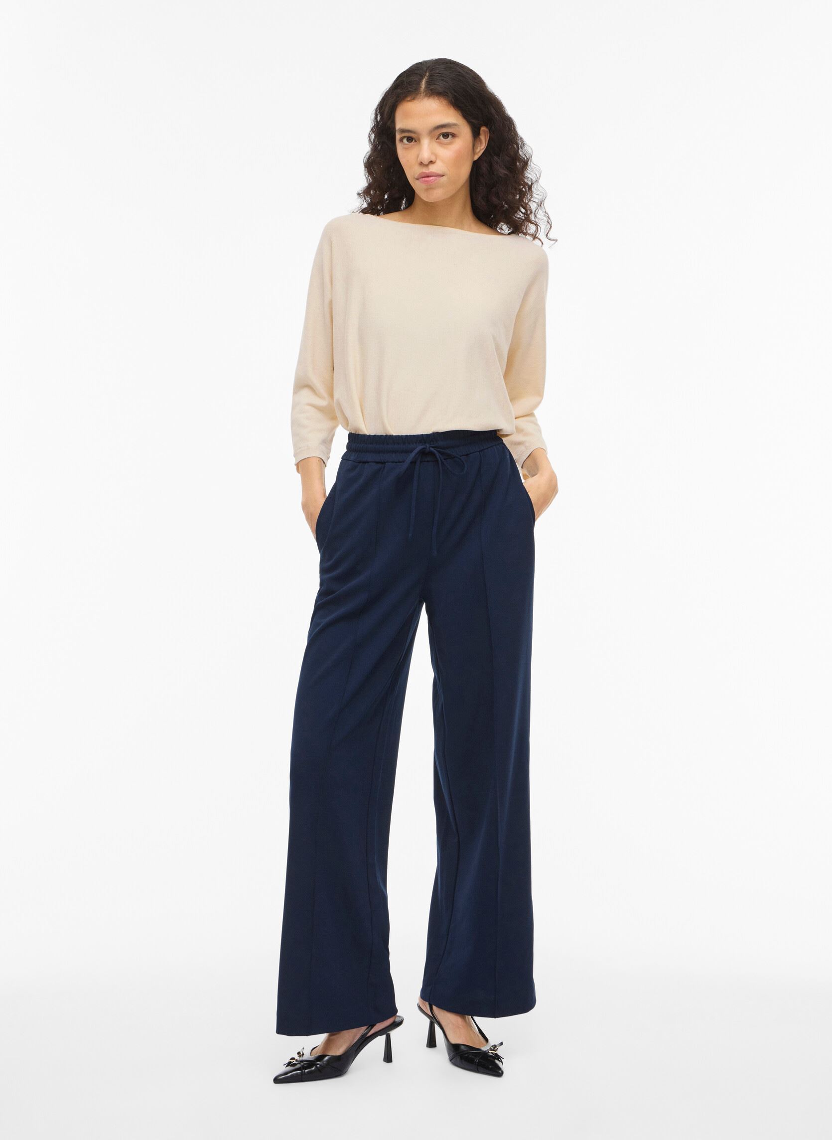 Pulls Vimalu Boatneck 3/4 Sleeve Knit Top-Noos femme beige Vila Pulls Vimalu Boatneck 3/4 Sleeve Knit Top-Noos femme beige Sandshell