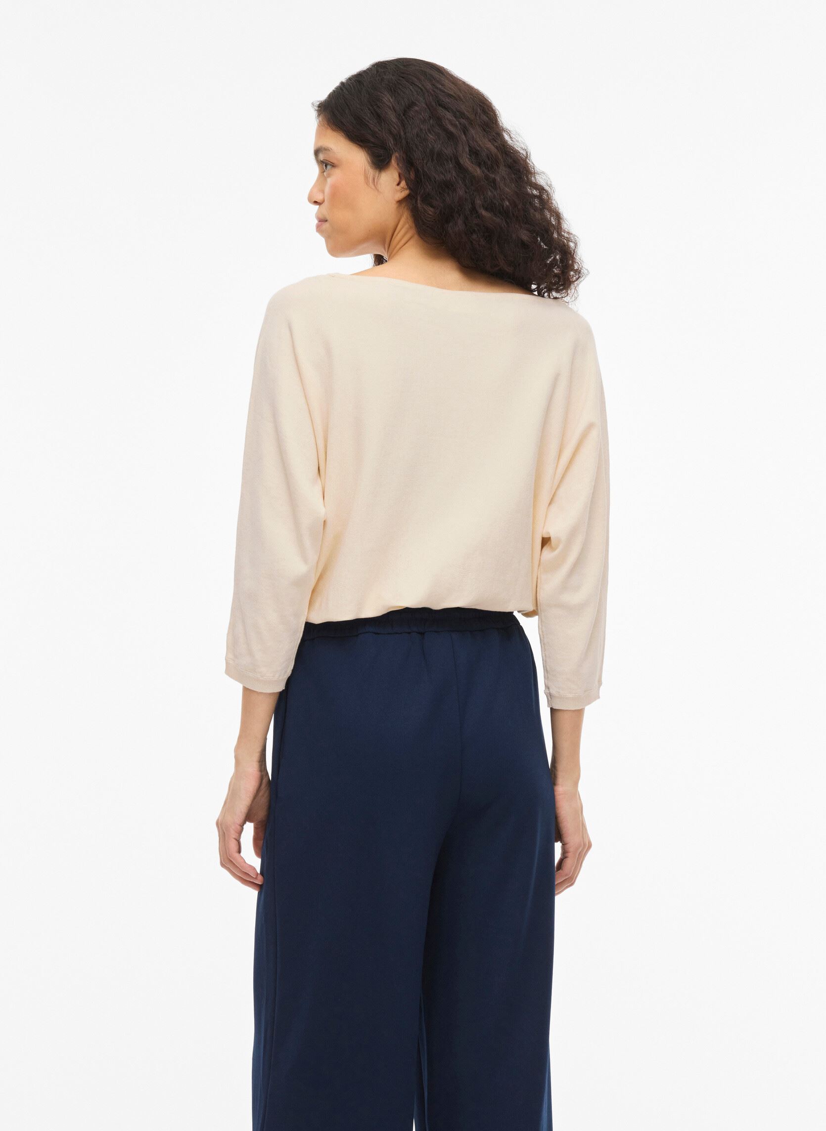 Pulls Vimalu Boatneck 3/4 Sleeve Knit Top-Noos femme beige Vila Pulls Vimalu Boatneck 3/4 Sleeve Knit Top-Noos femme beige Sandshell