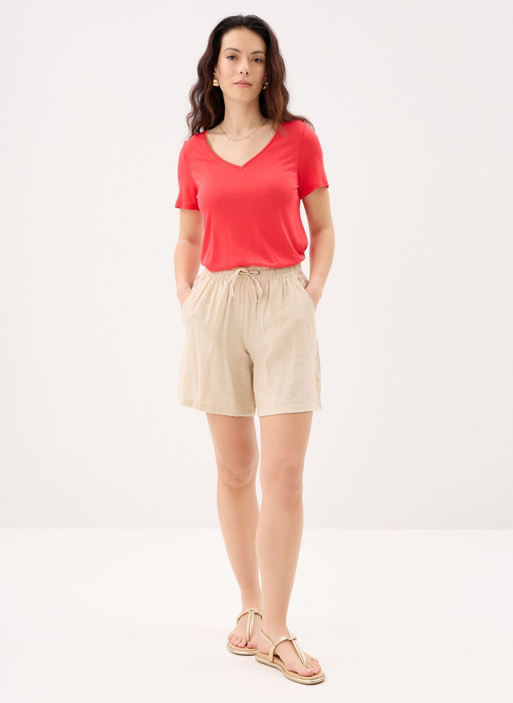Kurzarm-T-Shirts Vinoel S/S Top - Noos damen rosa Vila Kurzarm-T-Shirts Vinoel S/S Top - Noos damen rosa Hibiscus
