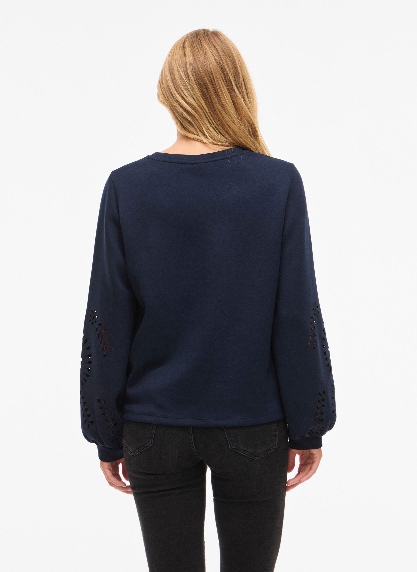 Sweater Visandy L/S Detail Sweat Top - Noos dames blauw Vila Sweater Visandy L/S Detail Sweat Top - Noos dames blauw NAVY BLAZER