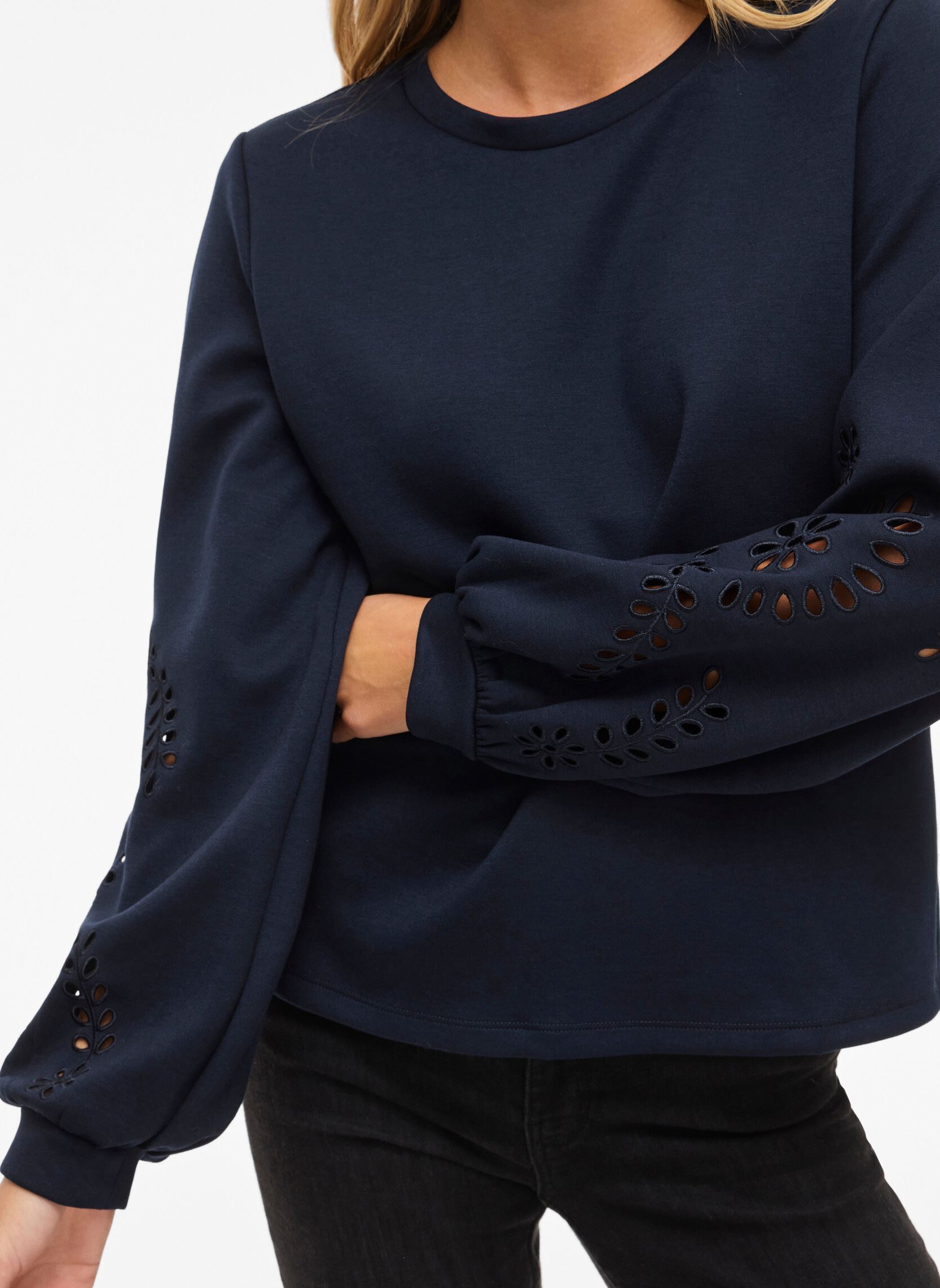 Sweater Visandy L/S Detail Sweat Top - Noos dames blauw Vila Sweater Visandy L/S Detail Sweat Top - Noos dames blauw NAVY BLAZER