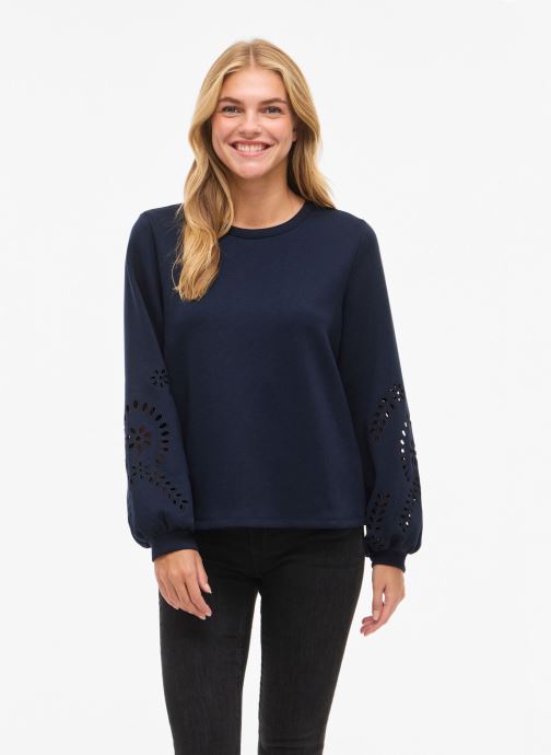 Vila Sweater Visandy L/S Detail Sweat Top - Noos dames blauw