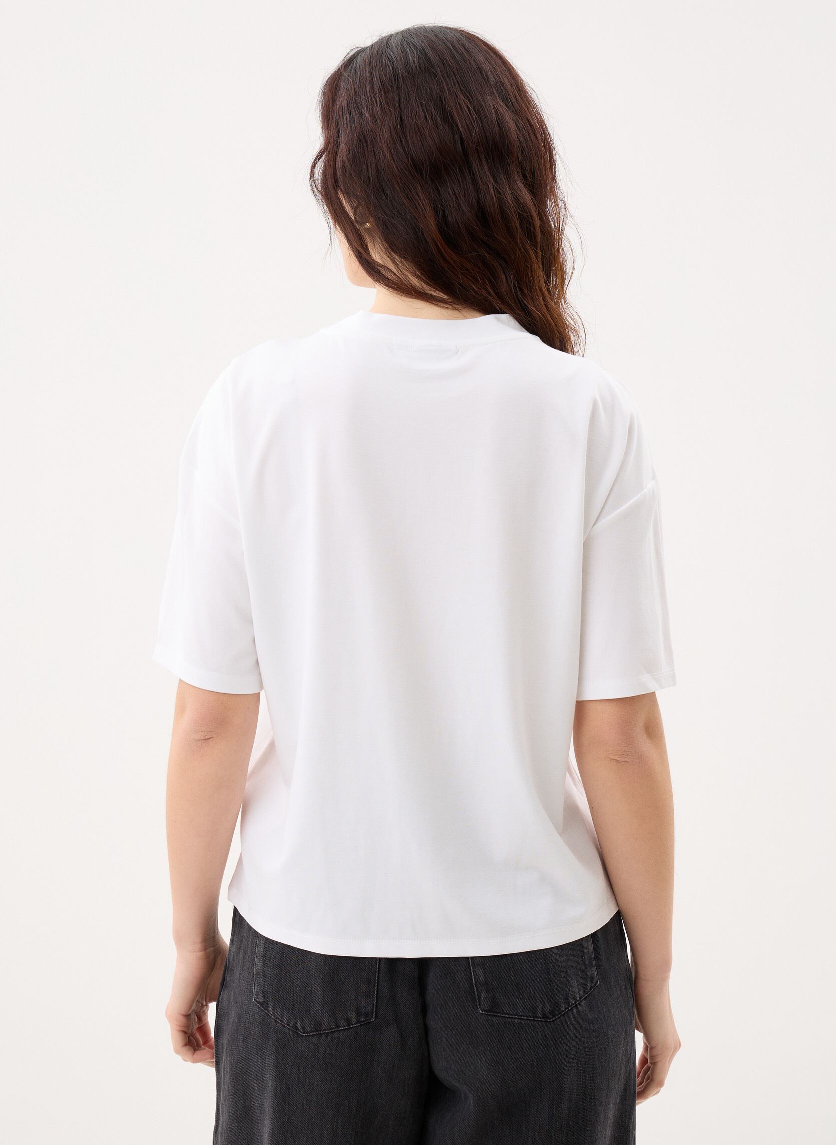 Camisetas de manga corta Viselsa O-Neck S/S Pearl T-Shirt mujer blanco Vila Camisetas de manga corta Viselsa O-Neck S/S Pearl T-Shirt mujer blanco Snow white