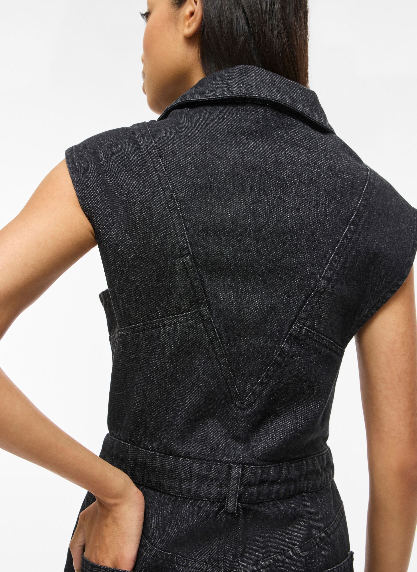 Combinaisons pantalon Vivinio S/L Denim Jumpsuit femme noir Vila Combinaisons pantalon Vivinio S/L Denim Jumpsuit femme noir Black Denim