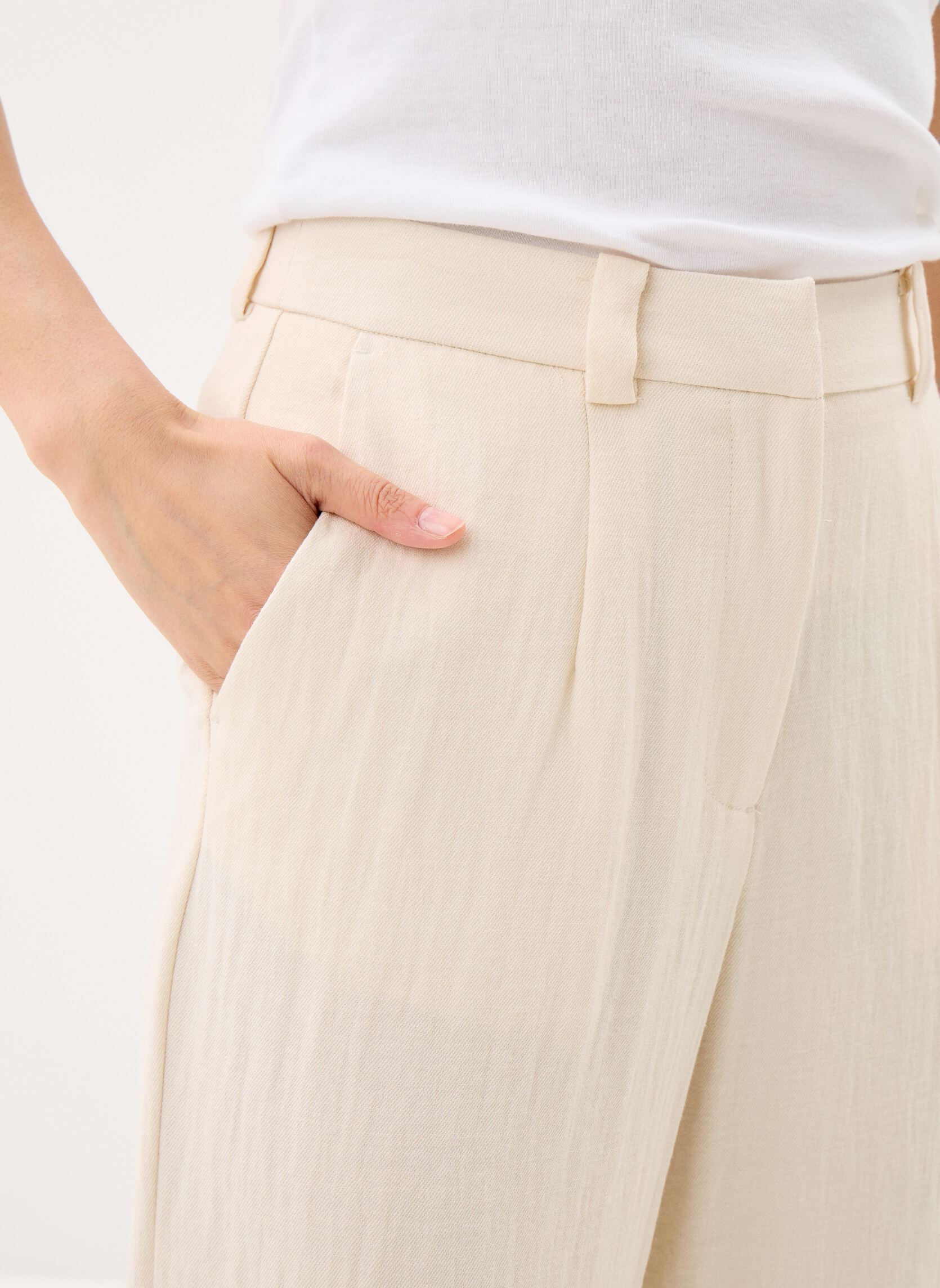 Pantalons larges Viflea Hw Tailored Pants femme beige Vila Pantalons larges Viflea Hw Tailored Pants femme beige Birch