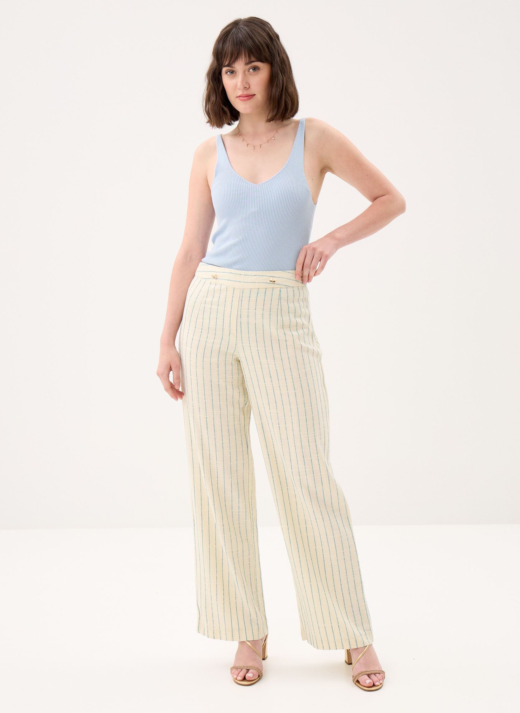 Weite Hosen Viliaya Rw Straight Pants/Rf damen beige Vila Weite Hosen Viliaya Rw Straight Pants/Rf damen beige Birch