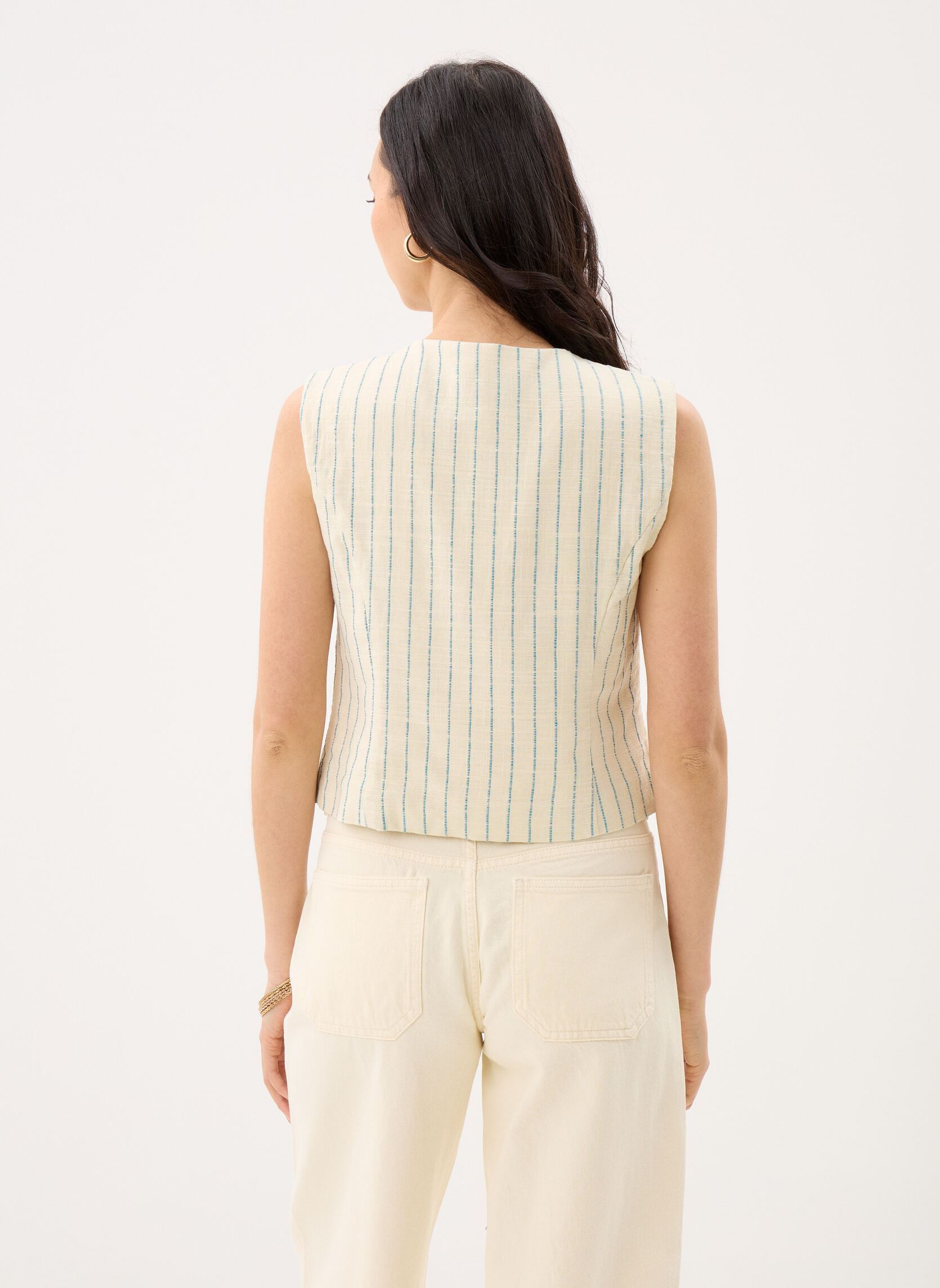 Gilets Viliaya S/L Waistcoat/Rf femme beige Vila Gilets Viliaya S/L Waistcoat/Rf femme beige BIRCH