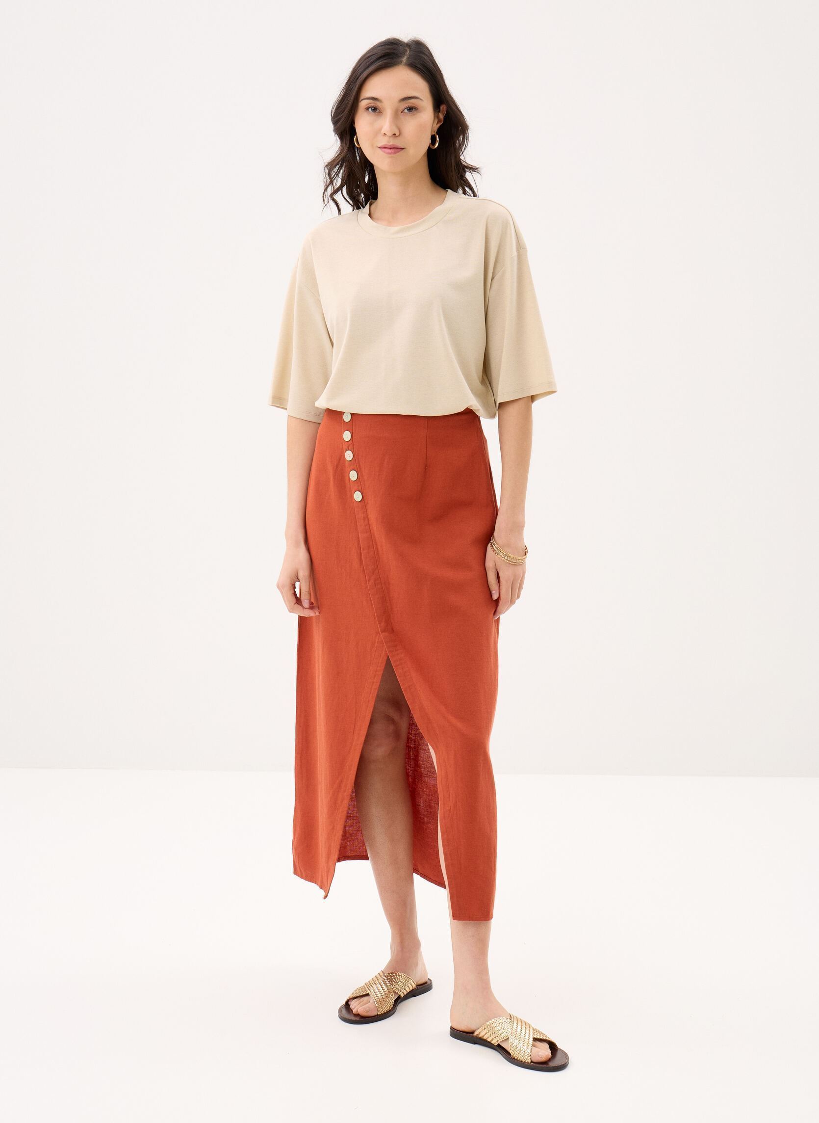 Kurzarm-T-Shirts Viluxi O-Neck Oversized Tee/Vol damen beige Vila Kurzarm-T-Shirts Viluxi O-Neck Oversized Tee/Vol damen beige Birch