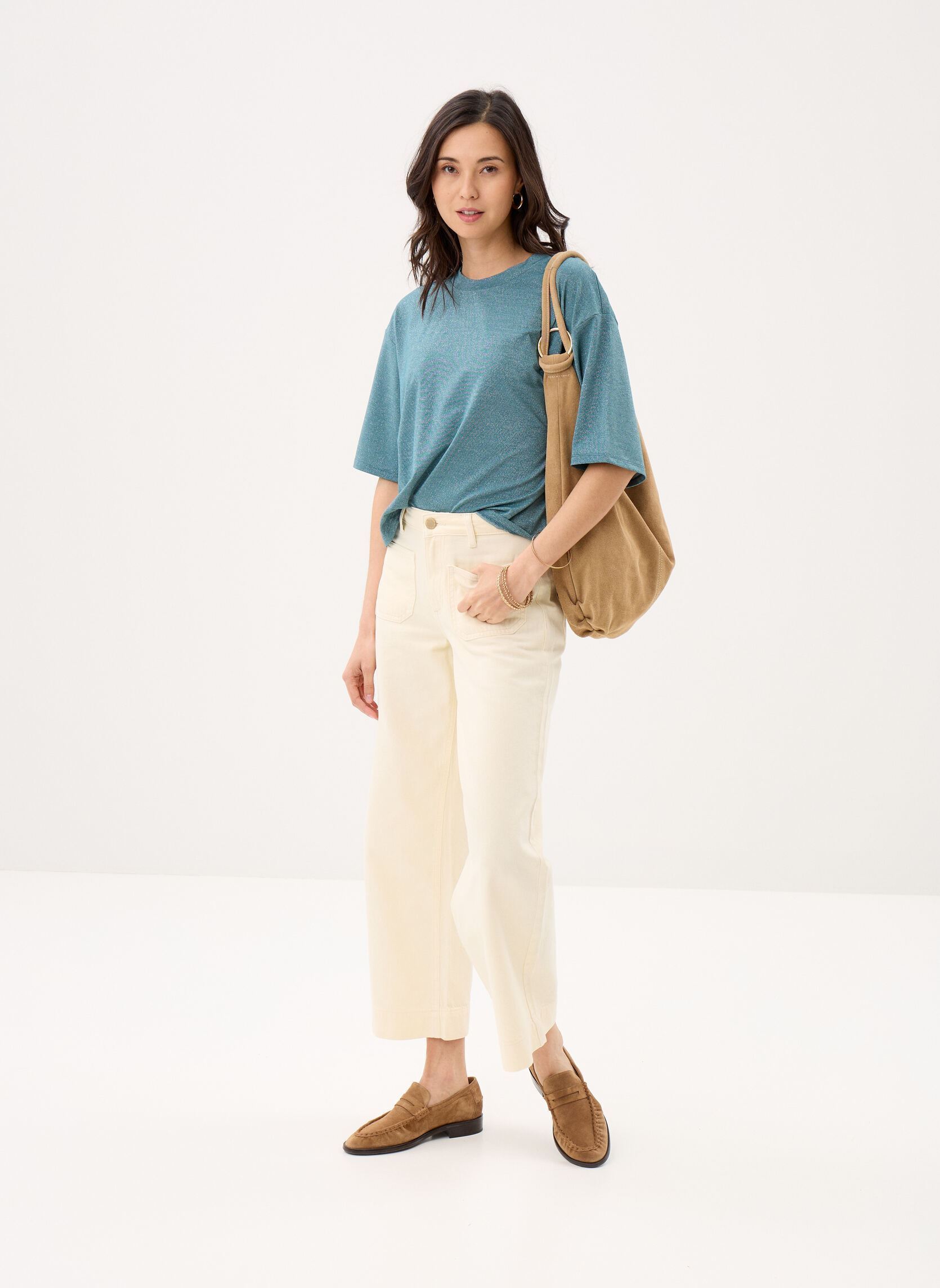 Tee-shirts manches courtes Viluxi O-Neck Oversized Tee/Vol femme vert Vila Tee-shirts manches courtes Viluxi O-Neck Oversized Tee/Vol femme vert Atlantic Deep