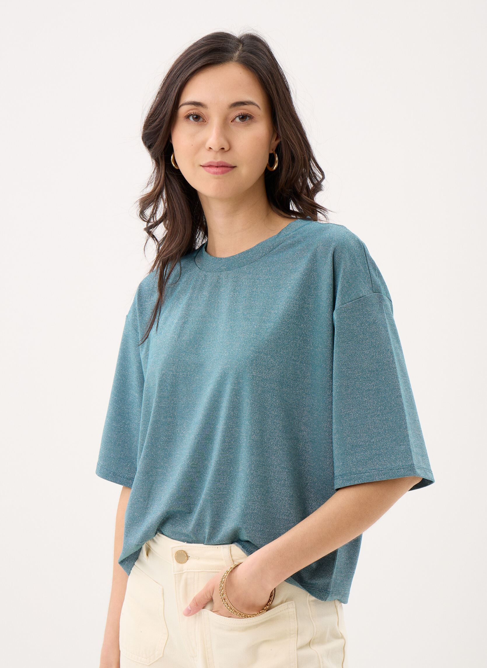 Tee-shirts manches courtes Viluxi O-Neck Oversized Tee/Vol femme vert Vila Tee-shirts manches courtes Viluxi O-Neck Oversized Tee/Vol femme vert Atlantic Deep