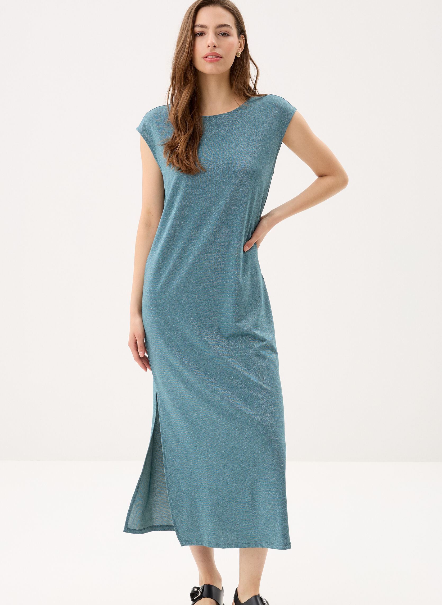 Lange Kleider Viluxi S/S Rev Glitter Ankle Dress/Vol damen grün Vila Lange Kleider Viluxi S/S Rev Glitter Ankle Dress/Vol damen grün Atlantic Deep