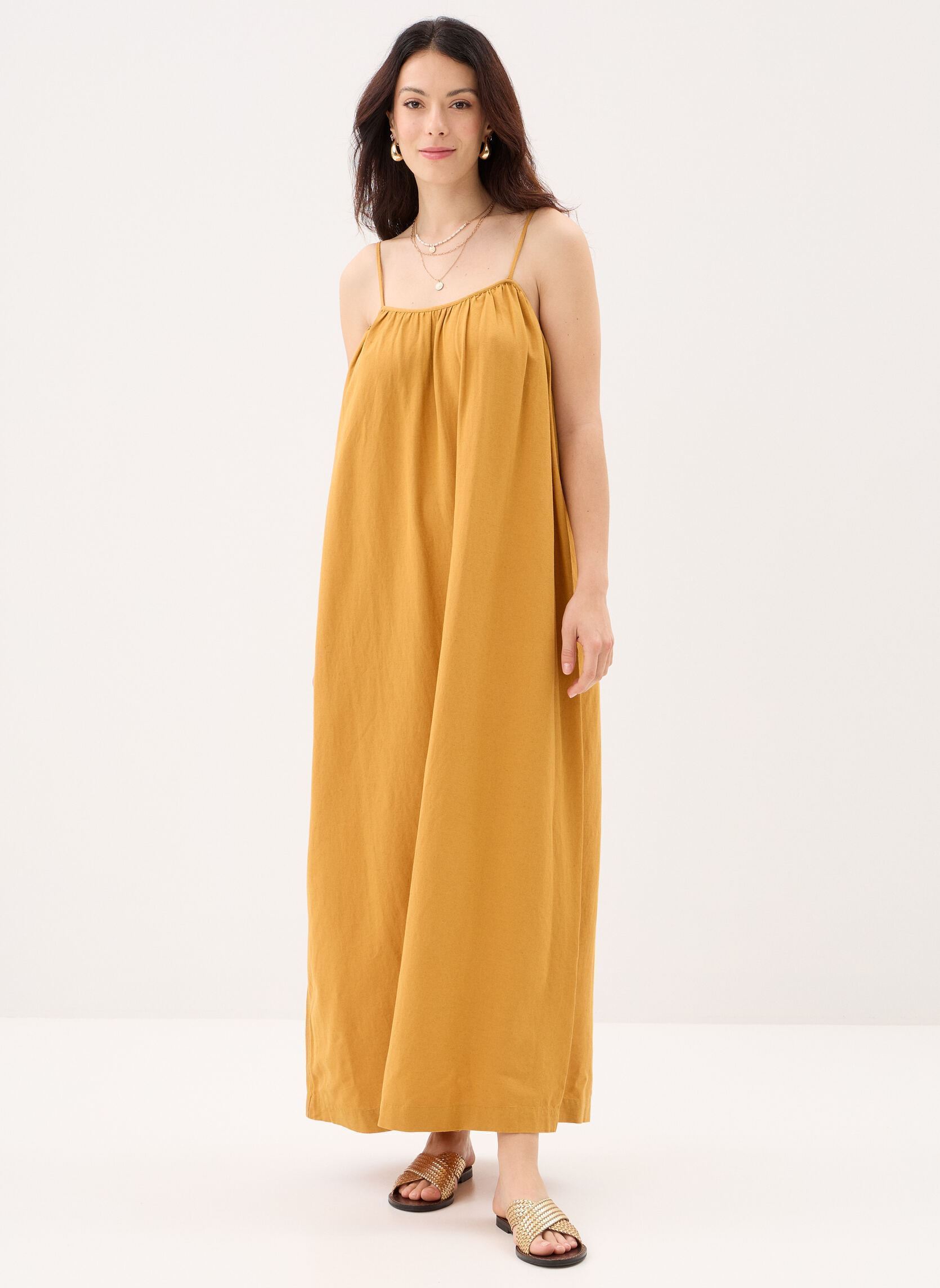 Lange Kleider Viprisilla Singlet Maxi Dress/Vol damen gelb Vila Lange Kleider Viprisilla Singlet Maxi Dress/Vol damen gelb AMBER GOLD