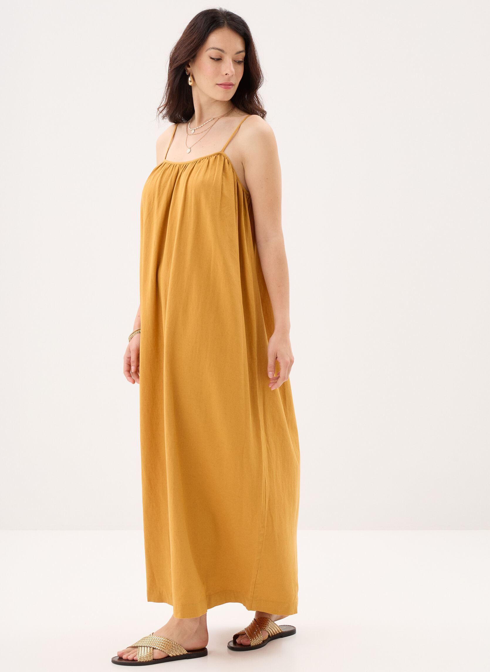 Lange Kleider Viprisilla Singlet Maxi Dress/Vol damen gelb Vila Lange Kleider Viprisilla Singlet Maxi Dress/Vol damen gelb AMBER GOLD