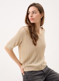 Pullover Vishem Rev V-Neck 2/4 Glitter Knit Top damen braun