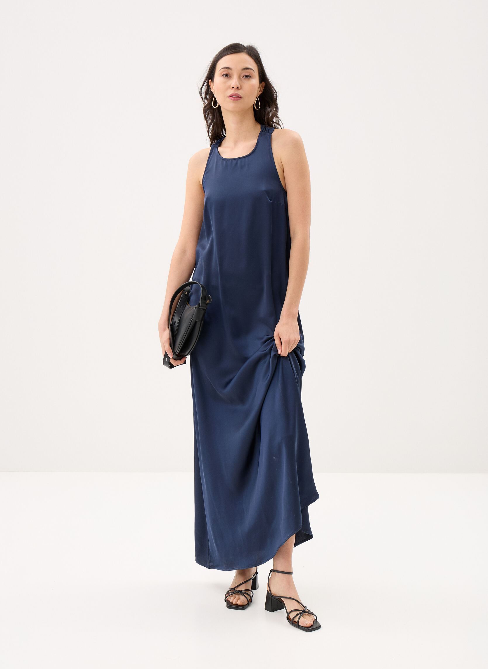 Lange Kleider Vistella O-Neck S/L Maxi Dress/Dc damen blau Vila Lange Kleider Vistella O-Neck S/L Maxi Dress/Dc damen blau Navy Blazer
