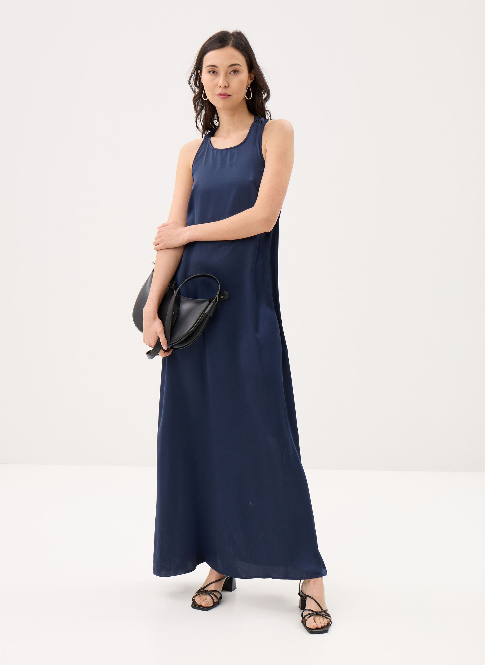 Lange Kleider Vistella O-Neck S/L Maxi Dress/Dc damen blau Vila Lange Kleider Vistella O-Neck S/L Maxi Dress/Dc damen blau Navy Blazer