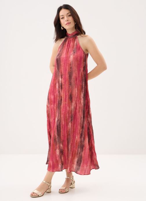 Vila Lange jurken Vivaia Halterneck S/L Ankle Dress/Dc dames roze