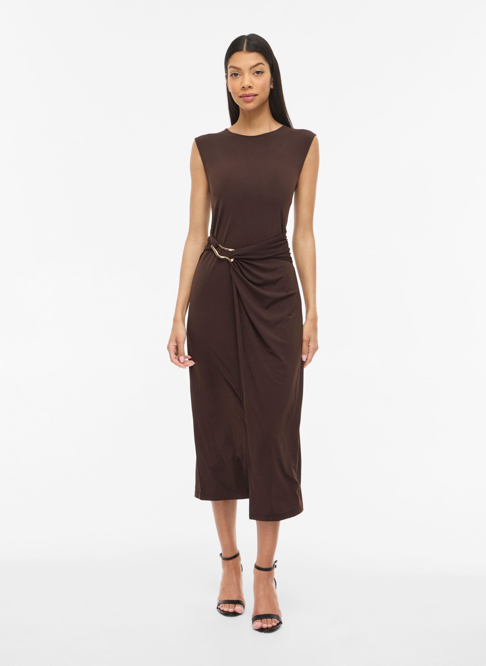 Vestidos Vijustine O-Neck Midi Dress/Dc/Bfs mujer negro Vila Vestidos Vijustine O-Neck Midi Dress/Dc/Bfs mujer negro Slate Black