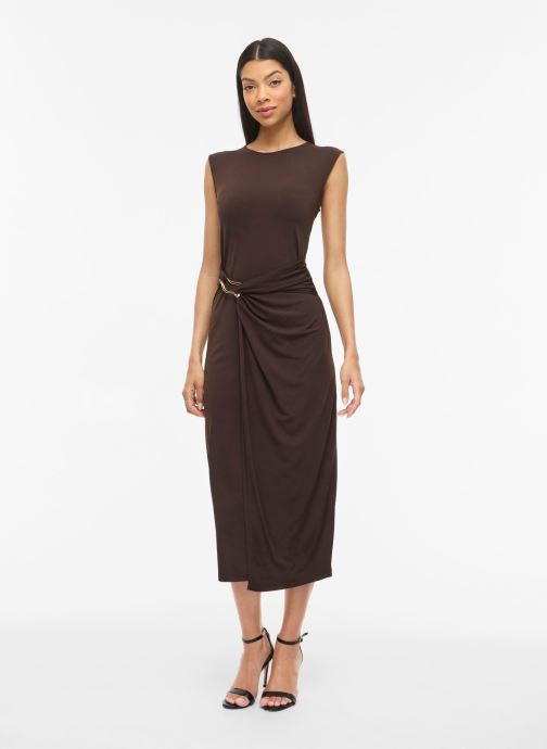 Vila Jurken Vijustine O-Neck Midi Dress/Dc/Bfs dames zwart