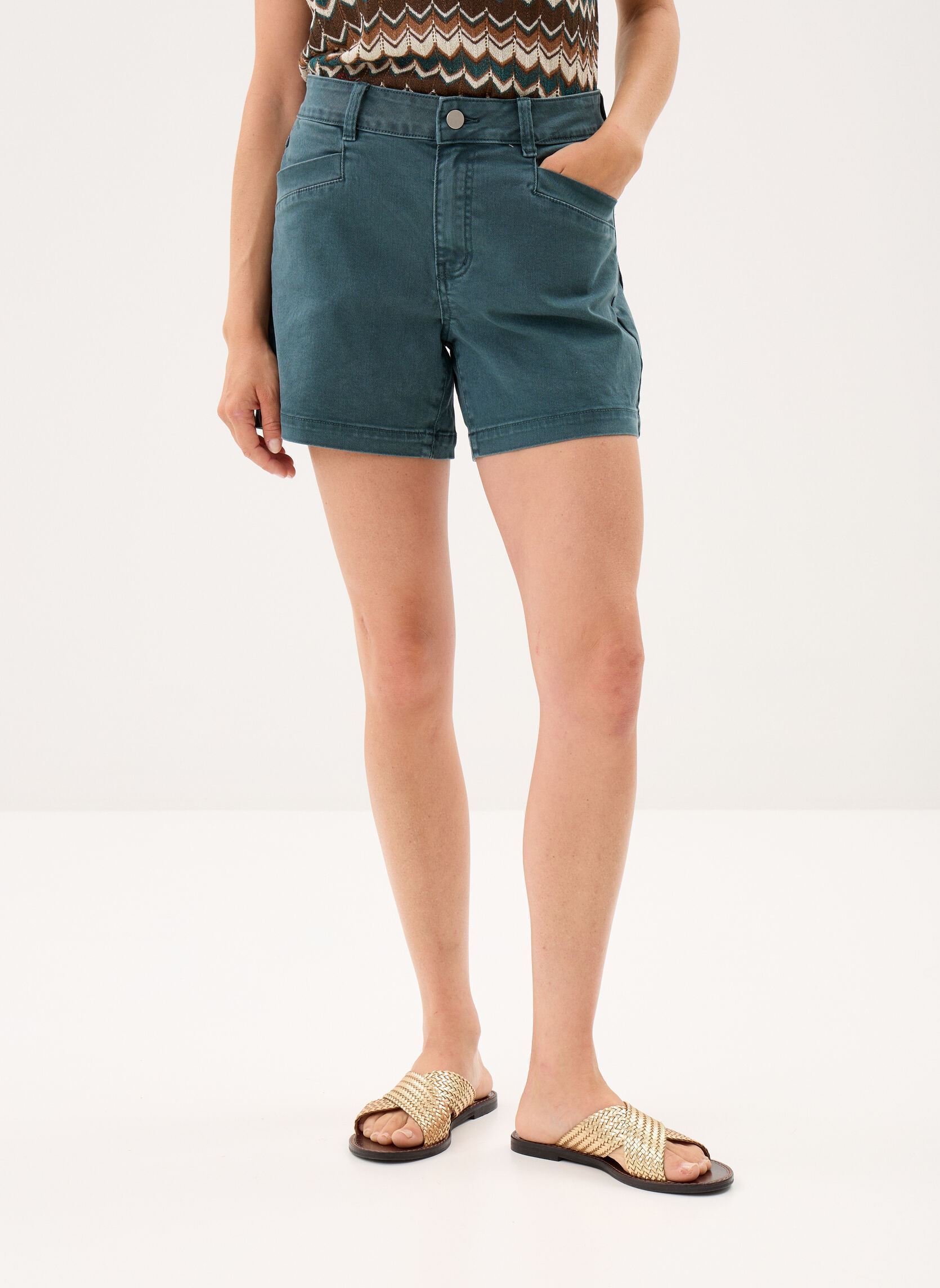Shorts Vilorie Rio Rw Color Wash Shorts damen grün Vila Shorts Vilorie Rio Rw Color Wash Shorts damen grün Atlantic Deep