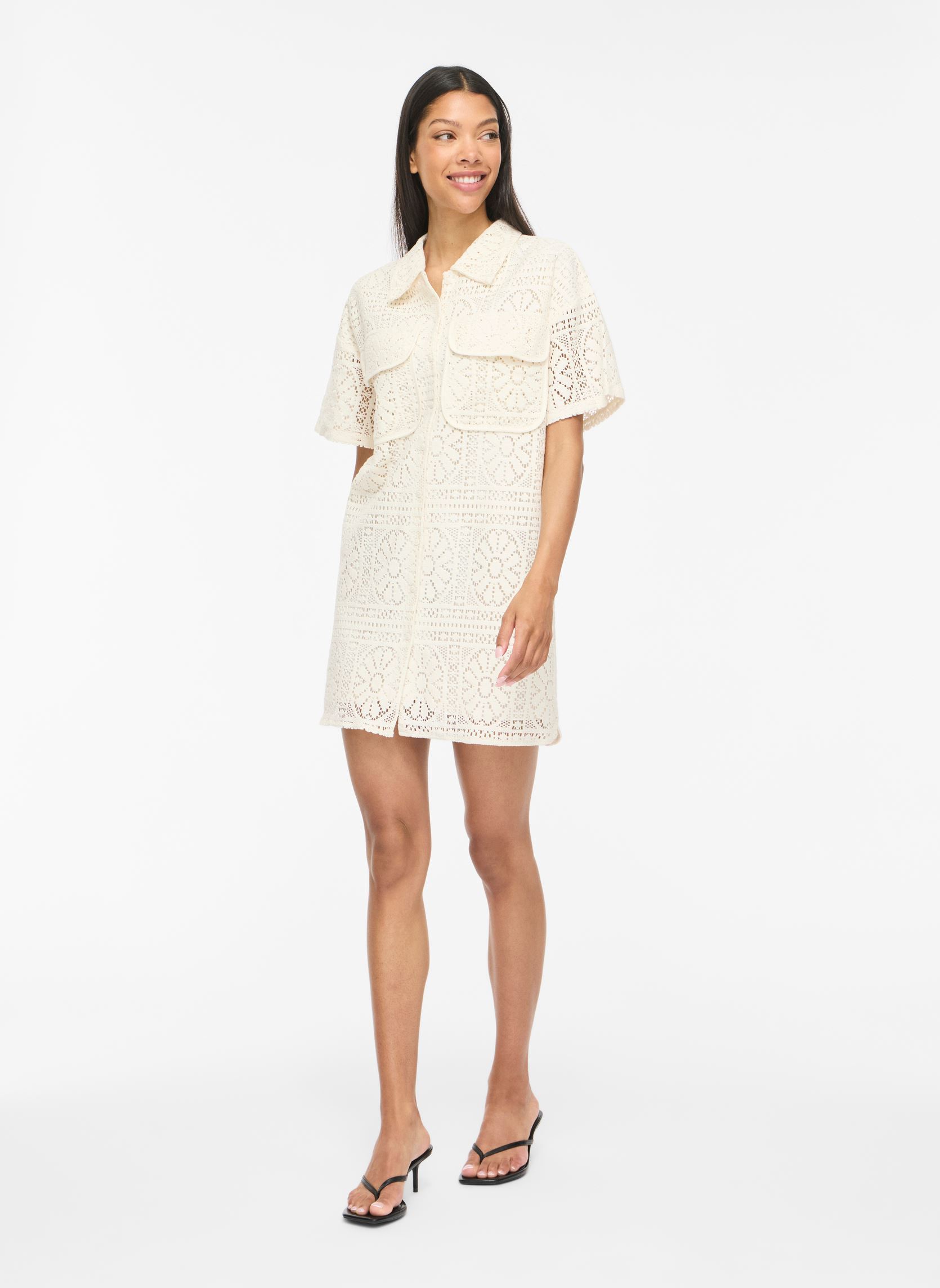 Kleider Vimerinda 2/4 Dress/Vol damen beige Vila Kleider Vimerinda 2/4 Dress/Vol damen beige BIRCH