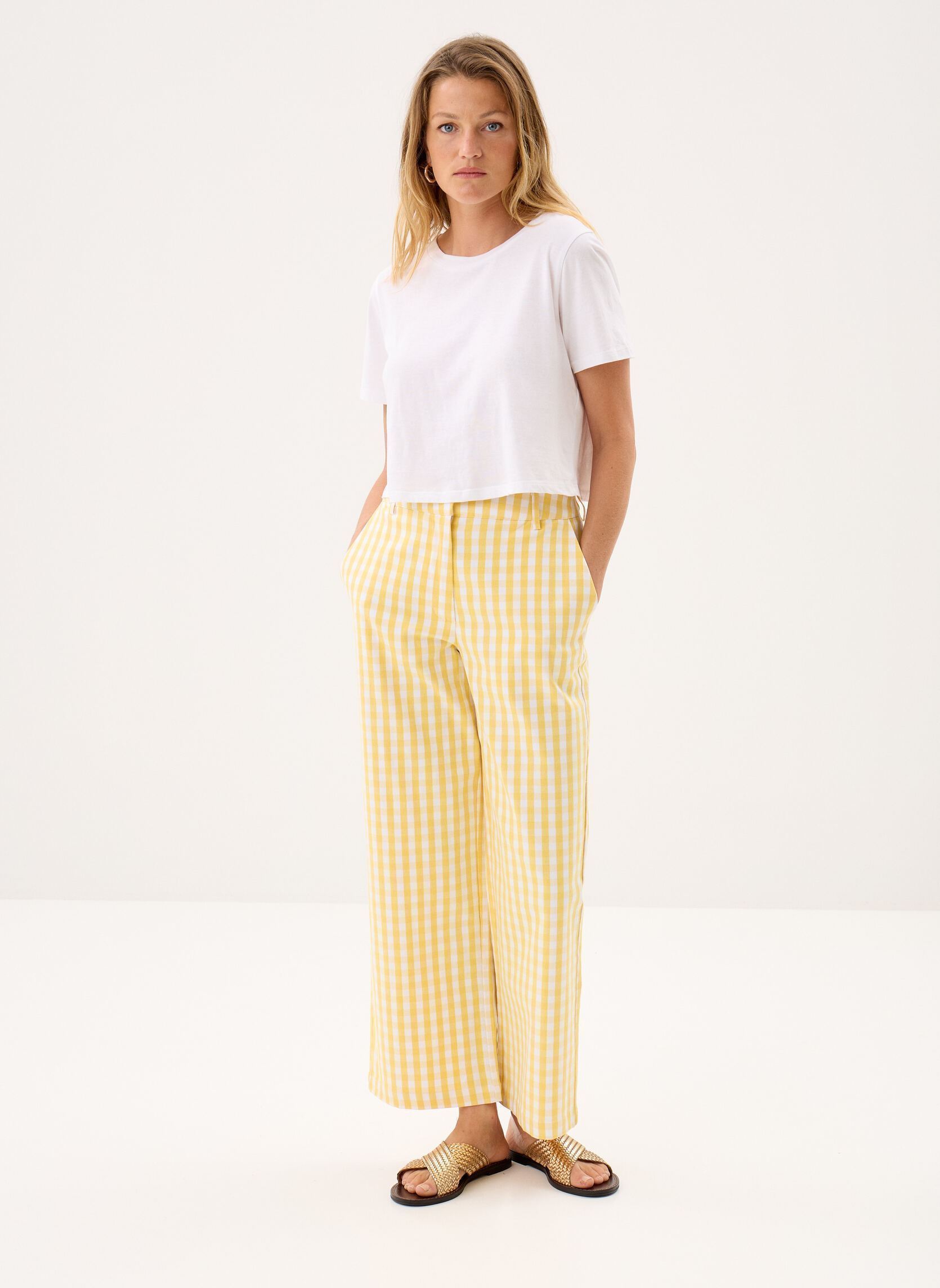 Weite Hosen Viwinnie Rekka Hw Wide 7/8 Pants/Ls damen weiß Vila Weite Hosen Viwinnie Rekka Hw Wide 7/8 Pants/Ls damen weiß CLOUD DANCER