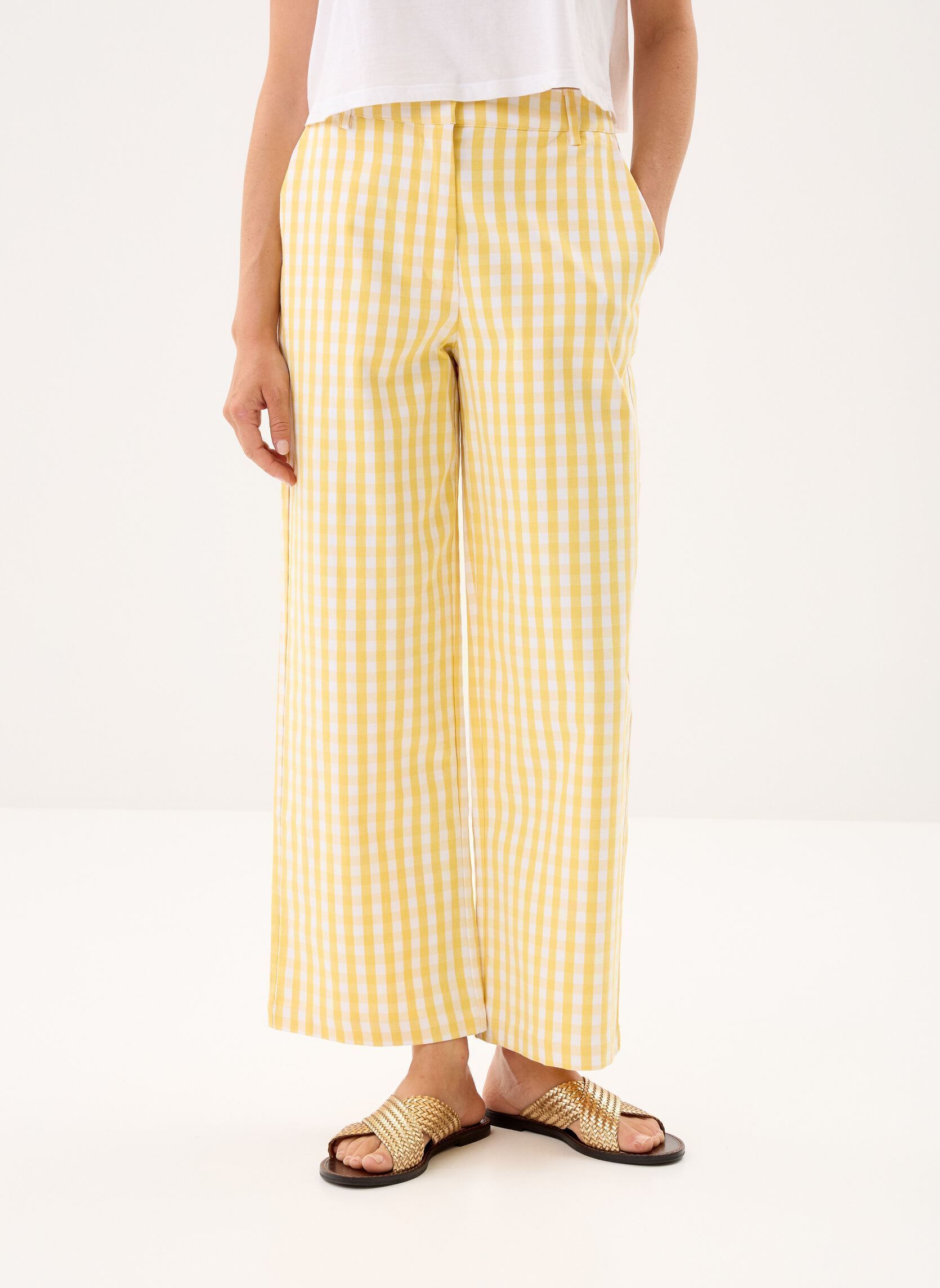 Weite Hosen Viwinnie Rekka Hw Wide 7/8 Pants/Ls damen weiß Vila Weite Hosen Viwinnie Rekka Hw Wide 7/8 Pants/Ls damen weiß CLOUD DANCER