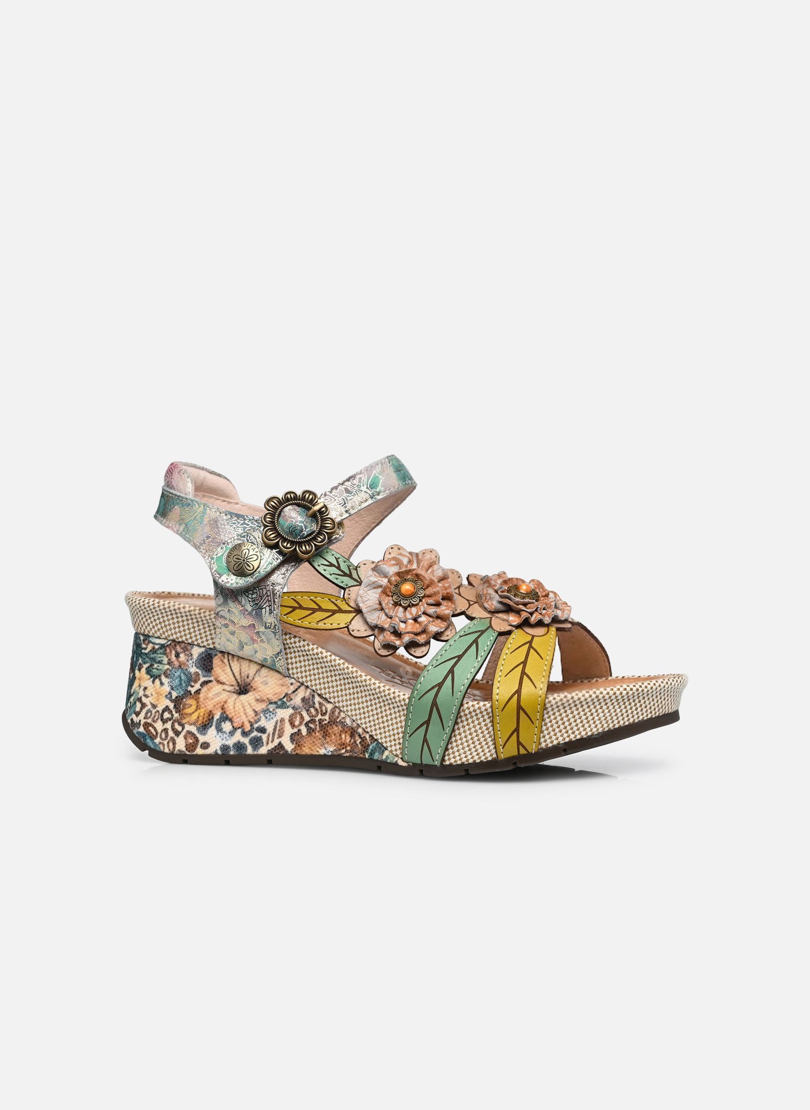 Sandales compensées et plateformes BARRY 41 femme multicolore Laura Vita Sandales compensées et plateformes BARRY 41 femme multicolore Beige