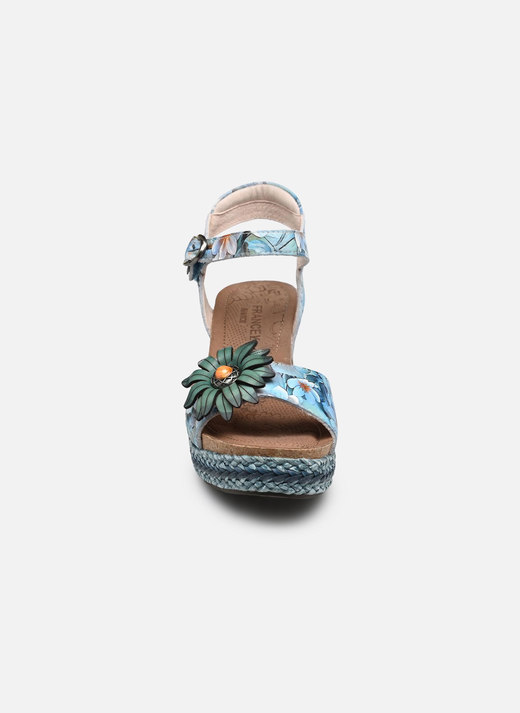 Keil- und Plateausandalen FACYO 75 damen blau Laura Vita Keil- und Plateausandalen FACYO 75 damen blau Bleu